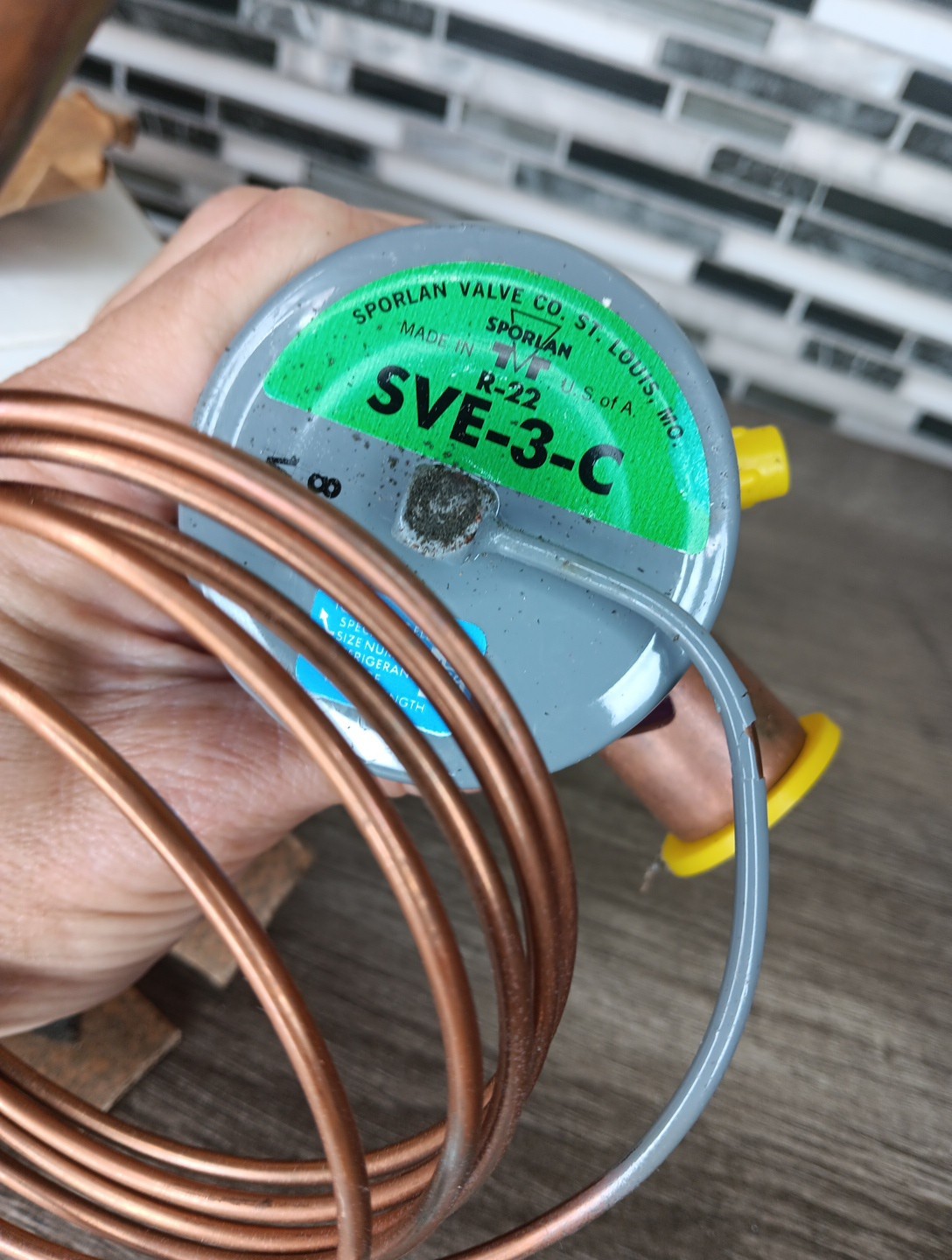 Expansion Valve SVE 3-C 1/2 x 7/8 ODF 5′ 1/4 ODF External Equalizer NOS Sporlan