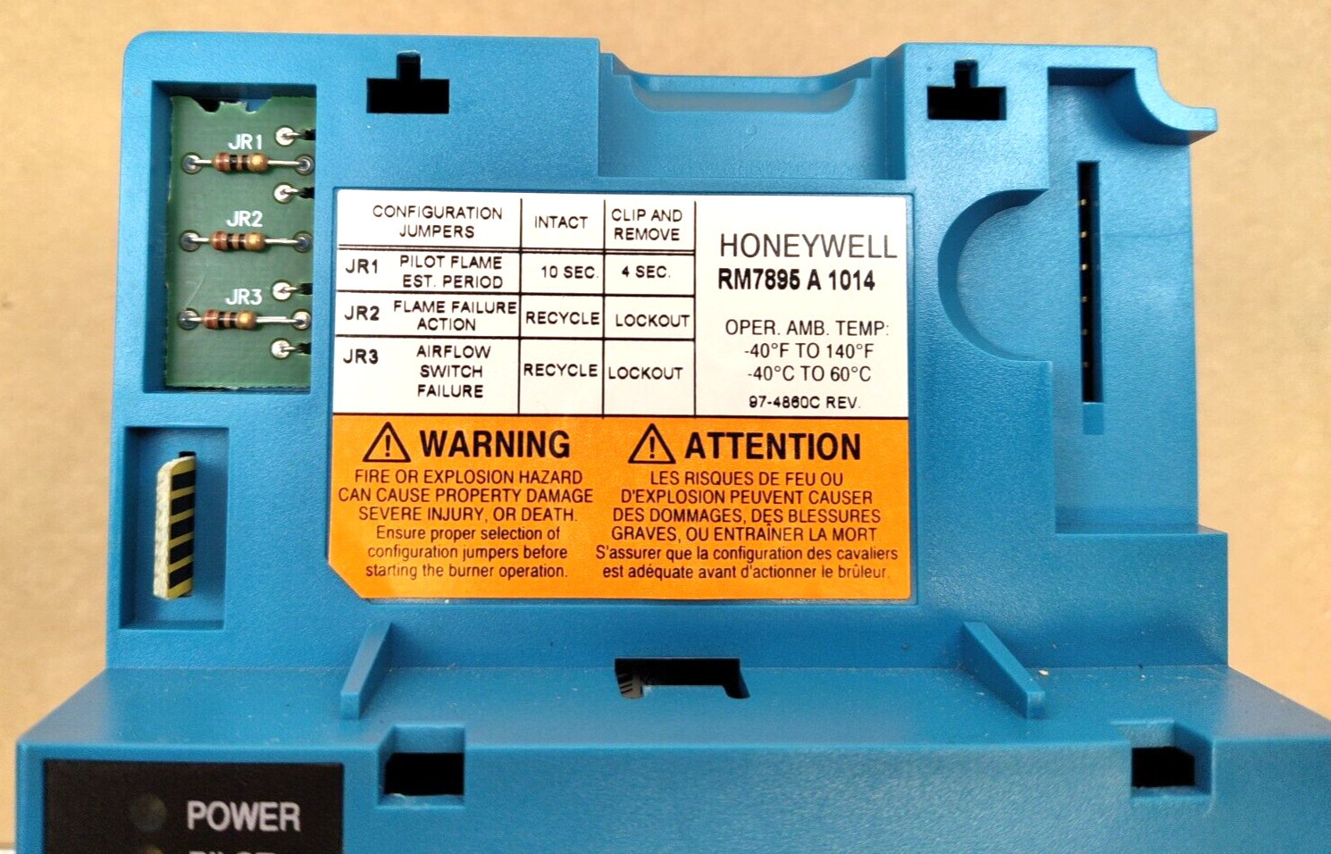 Honeywell On-Off Primary Control with PrePurge – In Burner Control RM7895 A 1014