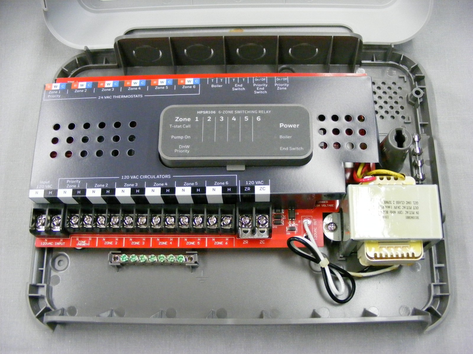 Honeywell HPSR106 Hydronic Pro 6 Zone Switching Relay Panel Heating Boiler
