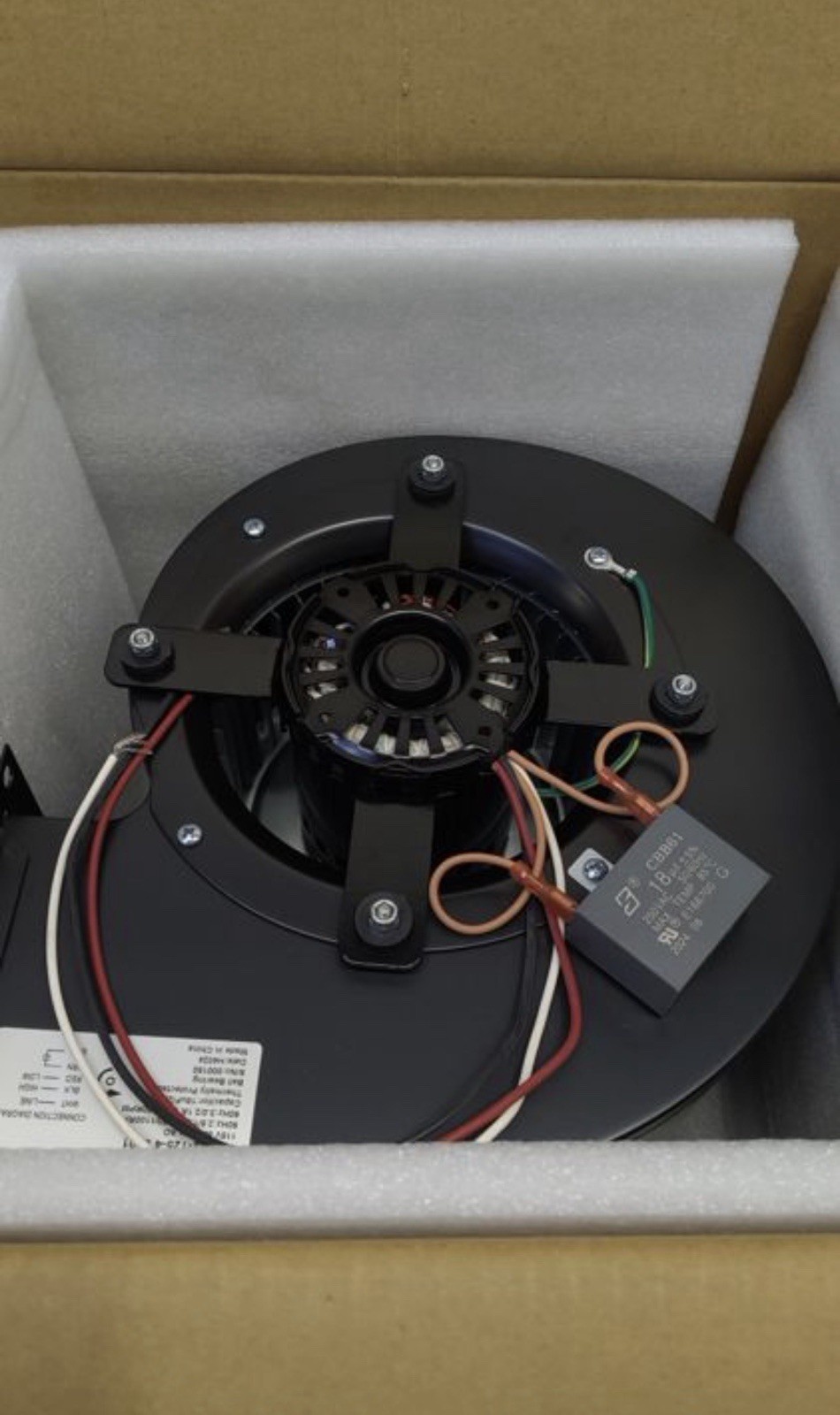 115V Centrifugal Blower Motor w/ Capacitor Replaces Dayton/Fasco 1TDT8
