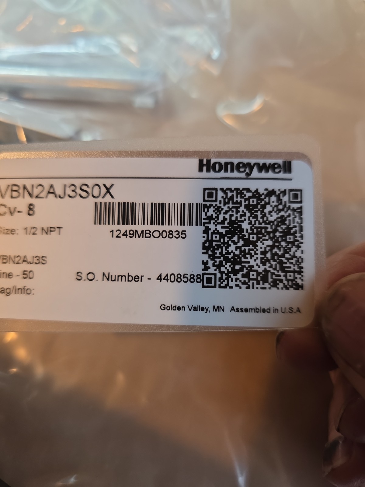 Honeywell VBN2AJ3S0X Ball Valve 2 Way 1/2 In NEW *WE*SHIP*TODAY*