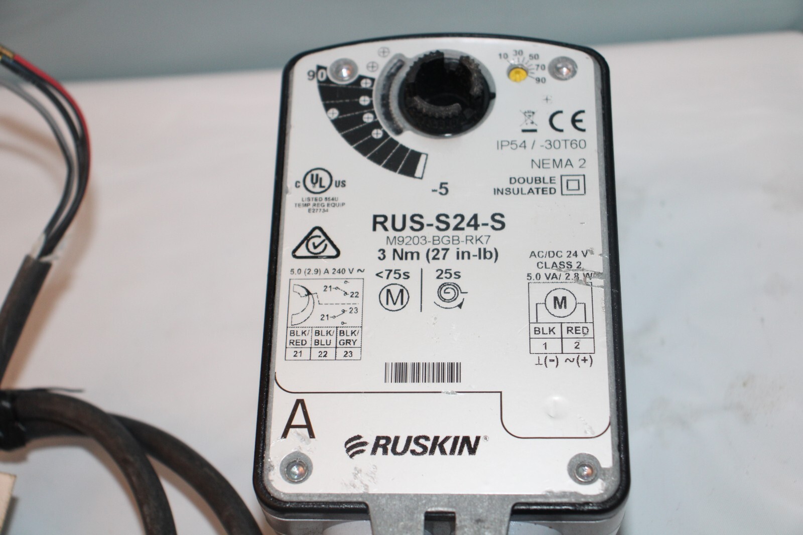 Ruskin RUS-S24-S Damper Acuator M9203-BGB-RK