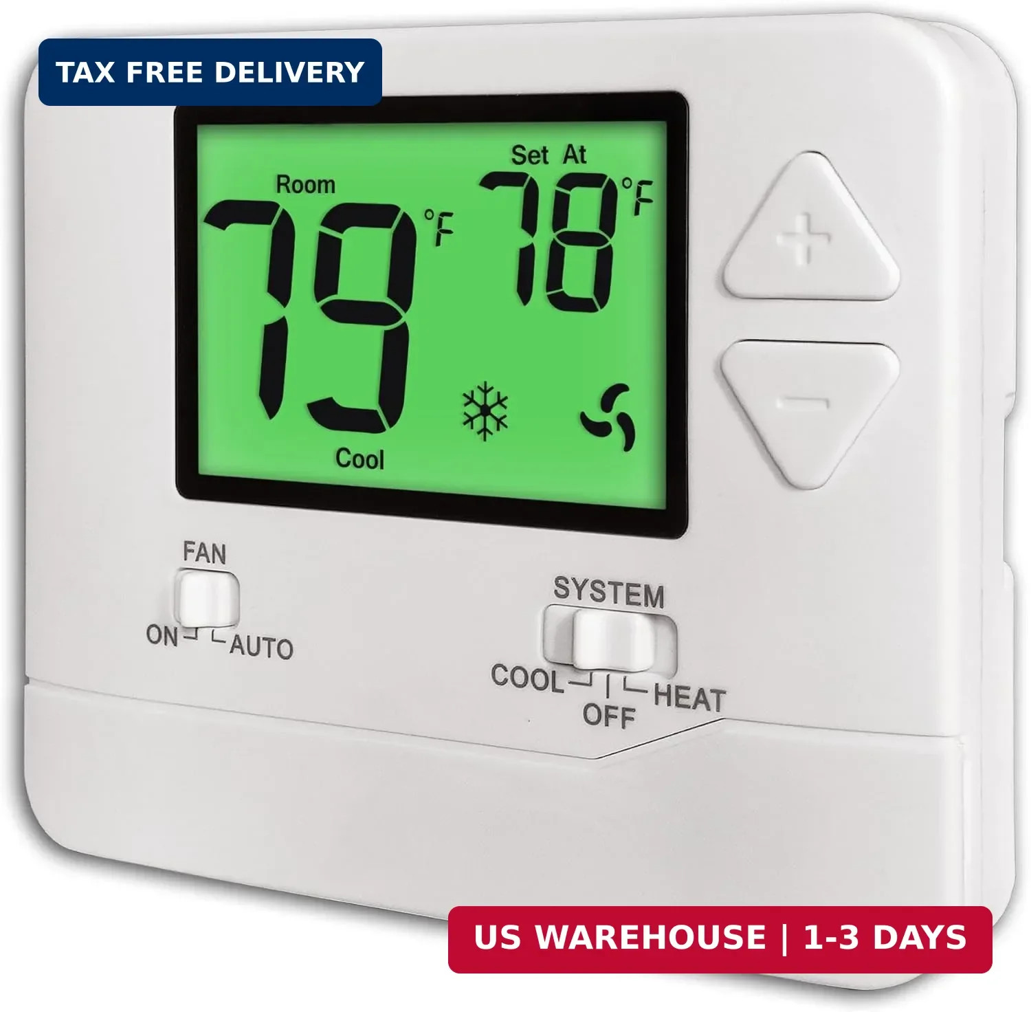Heagstat Non-Programmable Thermostats for Home Conventional Single-Stage Systems