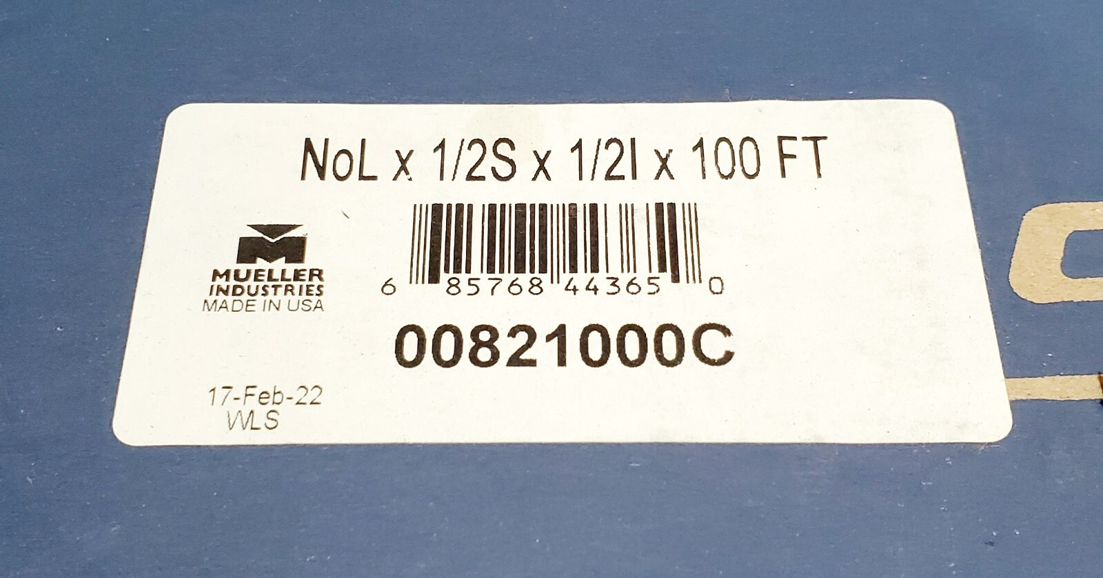 Mueller Streamline 1/2s x 1/2l x 100 ft Refrigeration AC Line Set 00821000C
