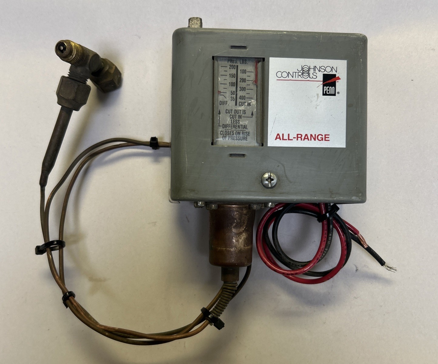 JOHNSON CONTROLS,P70AA-118,PRESSURE CONTROL