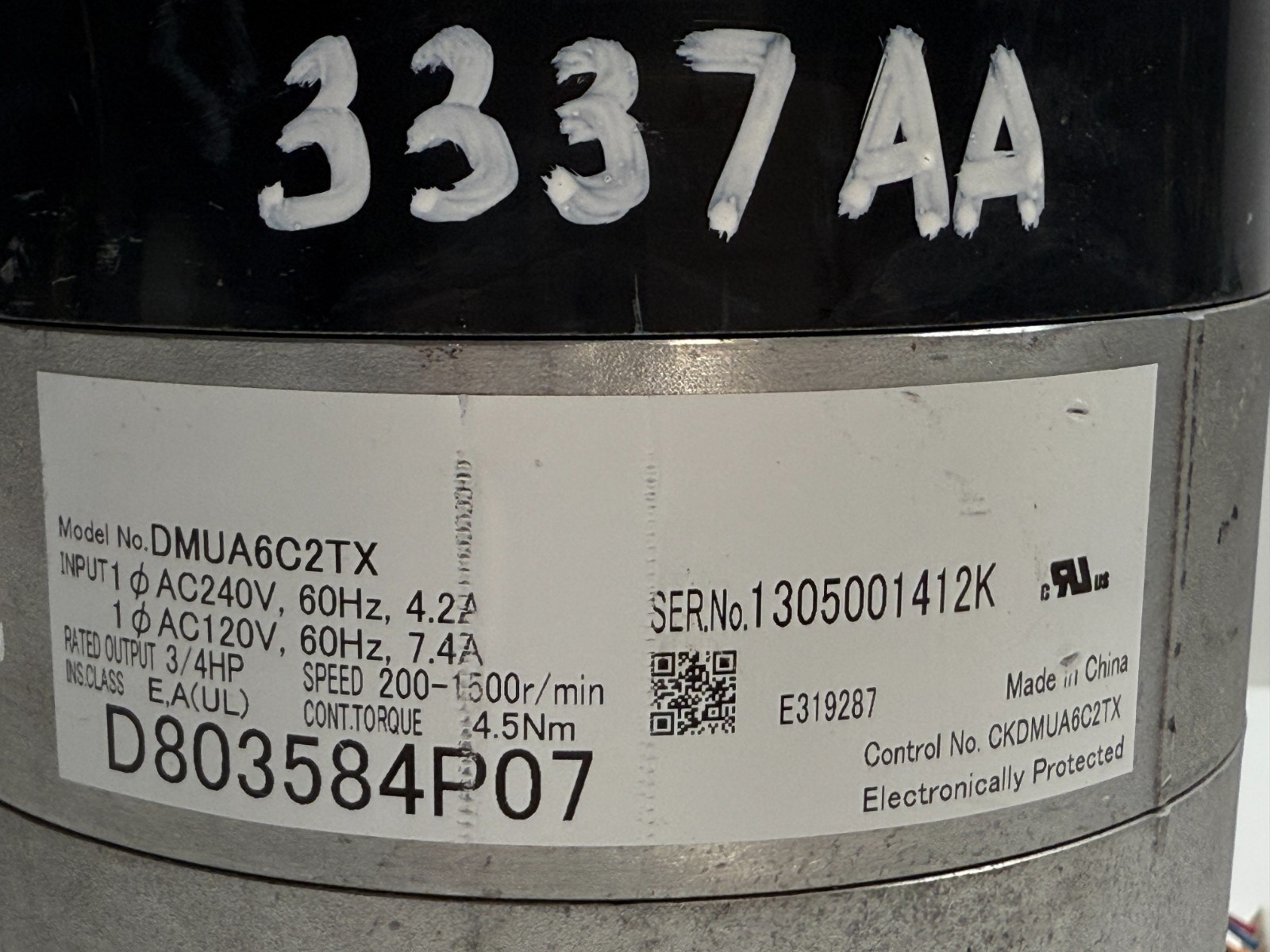 TRANE DMUA6C2TX Blower Motor D803584P07 3/4HP Motor and Module