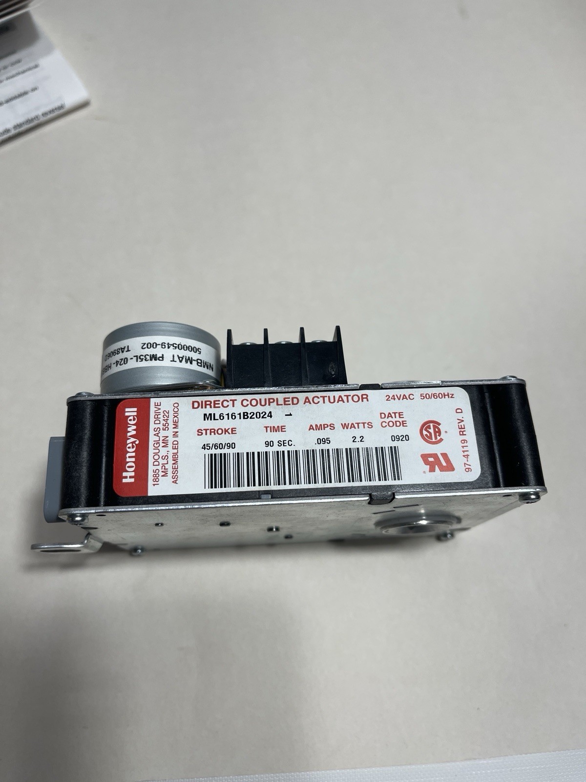 NIB Honeywell Direct Coupled Actuator ML6161B2024