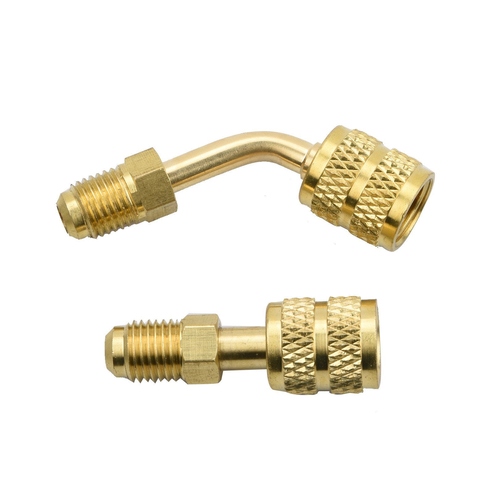 R410A Adapter 5/16 Female to 1/4 Male Flare Brass for Mini Split Vacuum Pump
