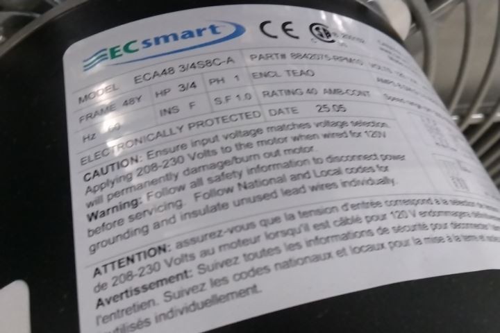 Canarm SD36-EC 3/4 HP 1000 RPM 115/208-230VAC 10,000 Max CFM Standard Fan