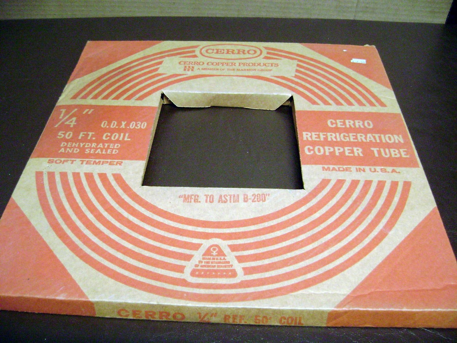 1/4 ACR Copper Tubing 50 ft NOS original box USA made by Wolverine Tube