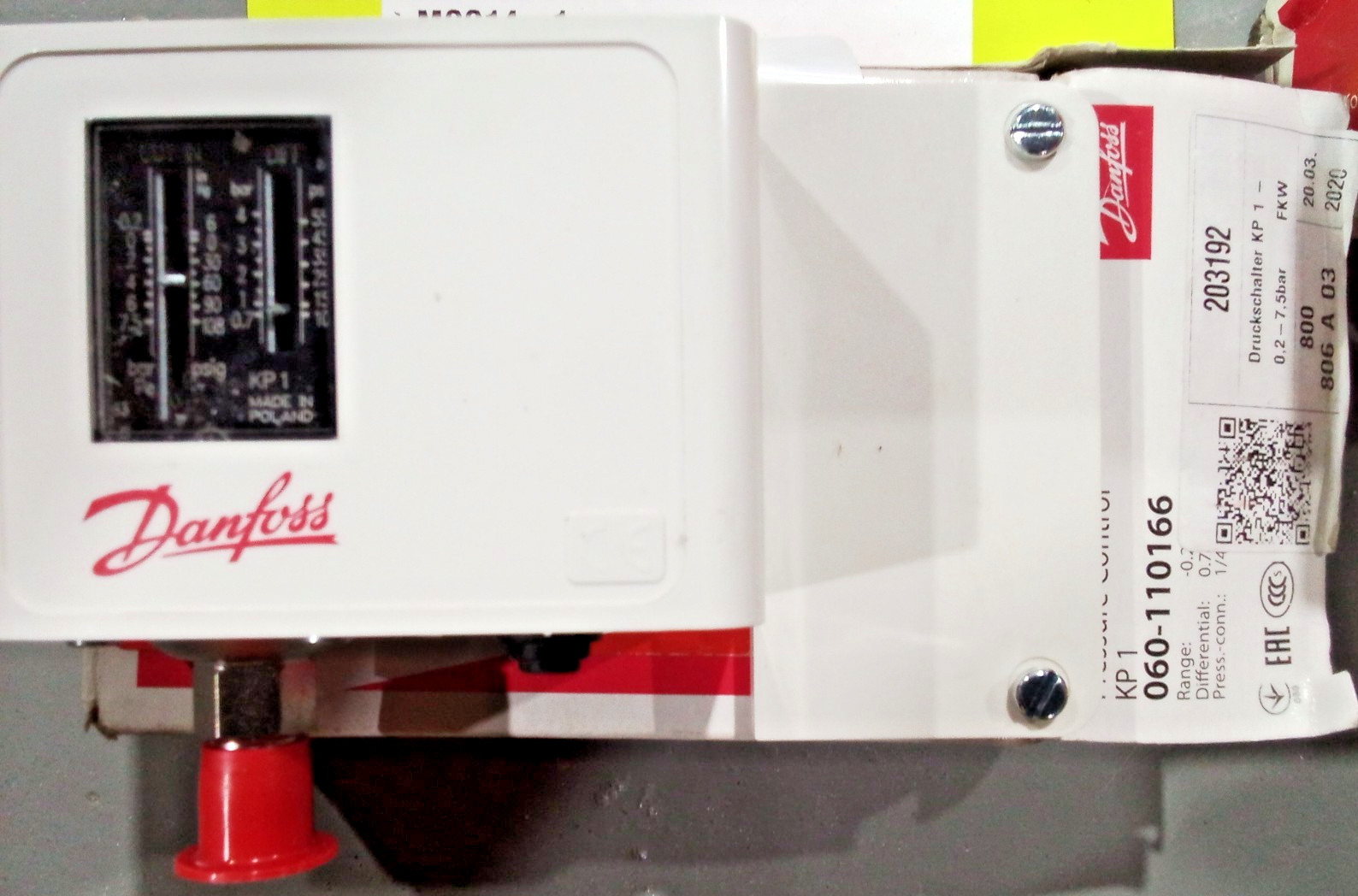 Danfoss KP1 Pressure Control Switch 060-110166 Low Pressure Controller Refrigera