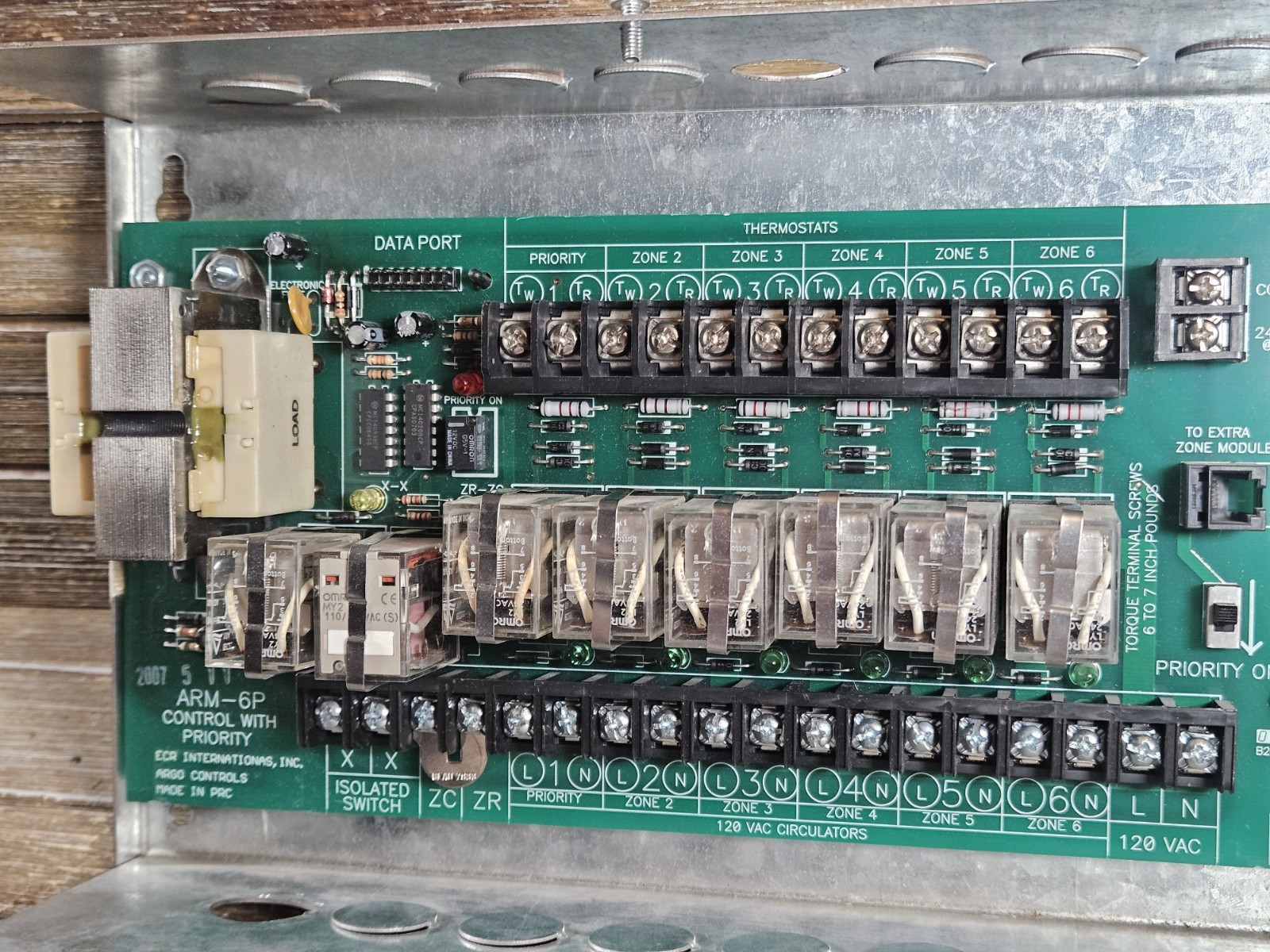 Argo ARM-6P 6 Zone Expandable Switching Relay – Zone Relay Board Similar SR506-5