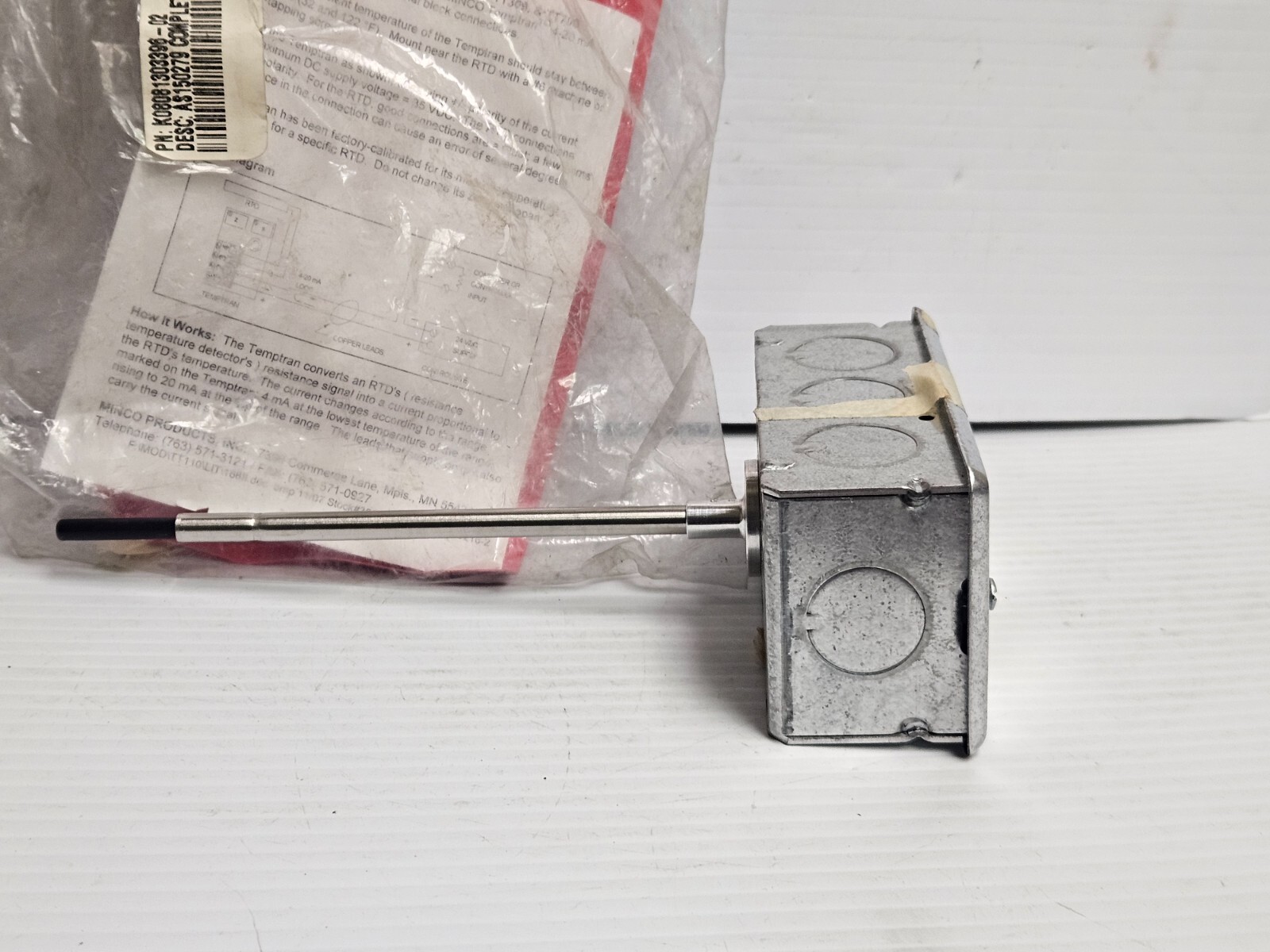 NEW MINCO TEMPERATURE SENSOR AS204803PDY6T111H2 TT151PD1H 100-BW