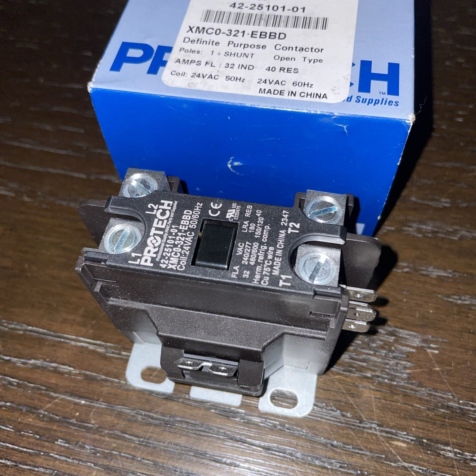 Rheem Protech 42-25101-01 Contactor 30A 1 Pole 24V Coil OEM