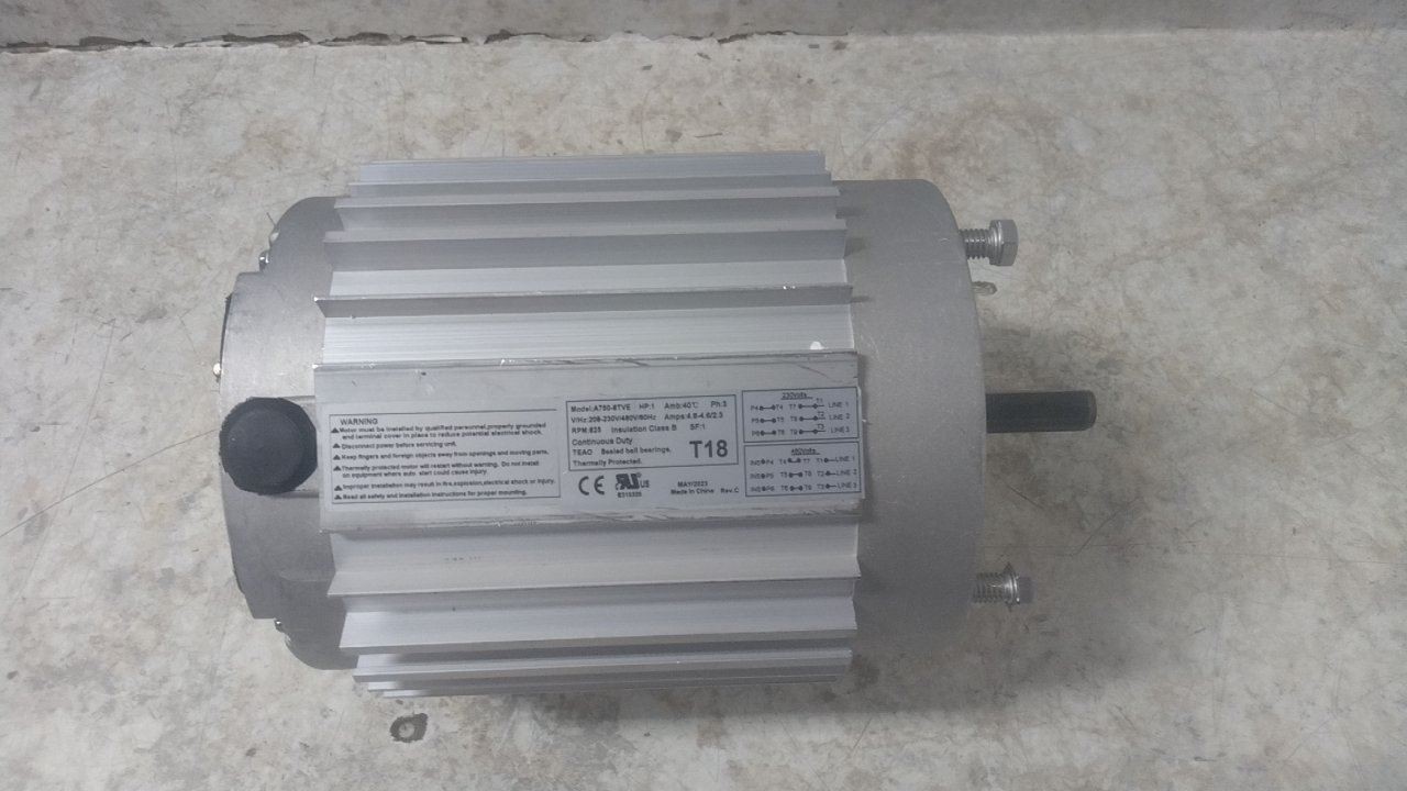 Dayton A750-8TVE 1 HP 825 RPM 208-230/460VAC 3-Phase Agricultural Fan Motor