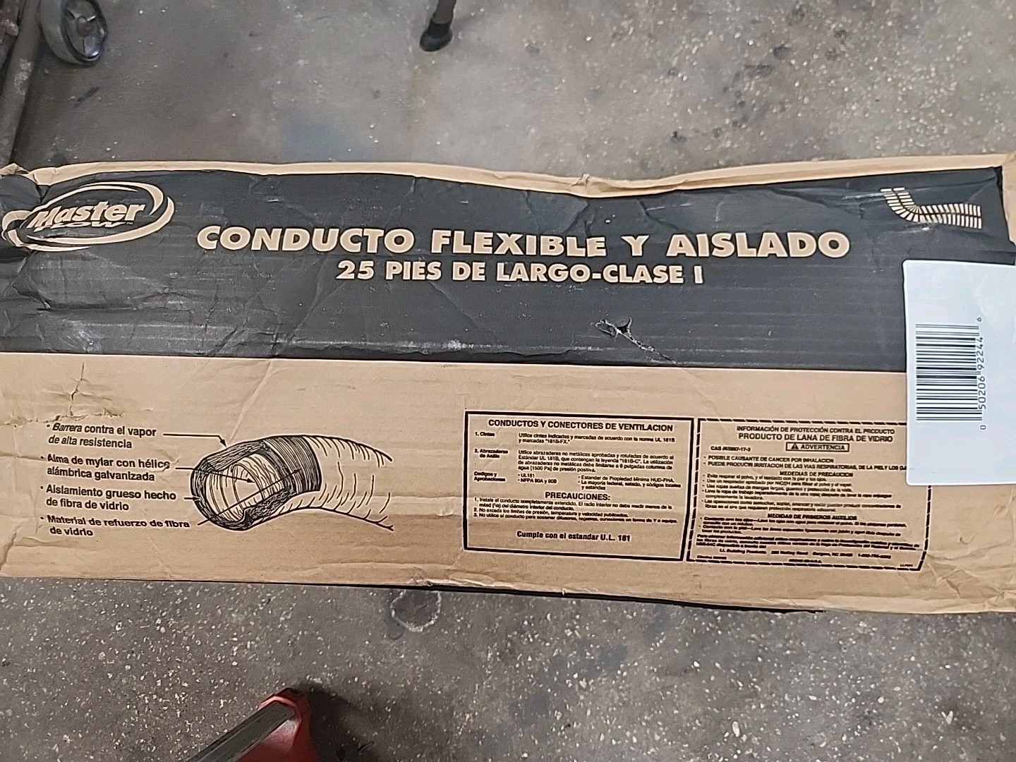Master Flow Insulated Flexible Duct 8 In X 25ft