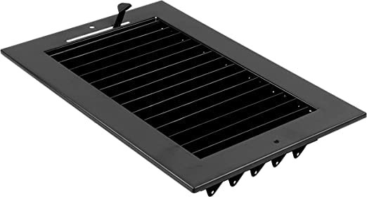 12″x6″ Adjustable Black HVAC Air Diffuser Vent Cover – Ceiling/Wall Grille