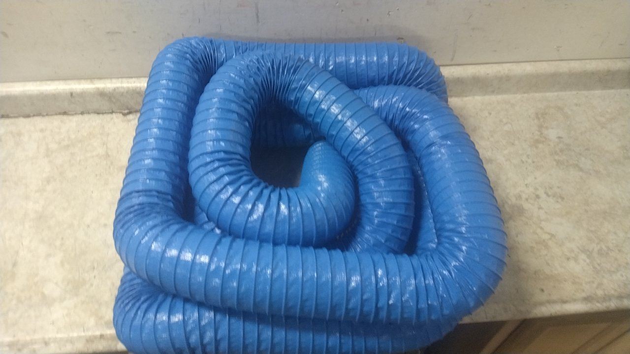 Flexaust Co. Inc. 2480400401A 4 In Inside Dia 25 Ft L Blue Industrial Duct Hose