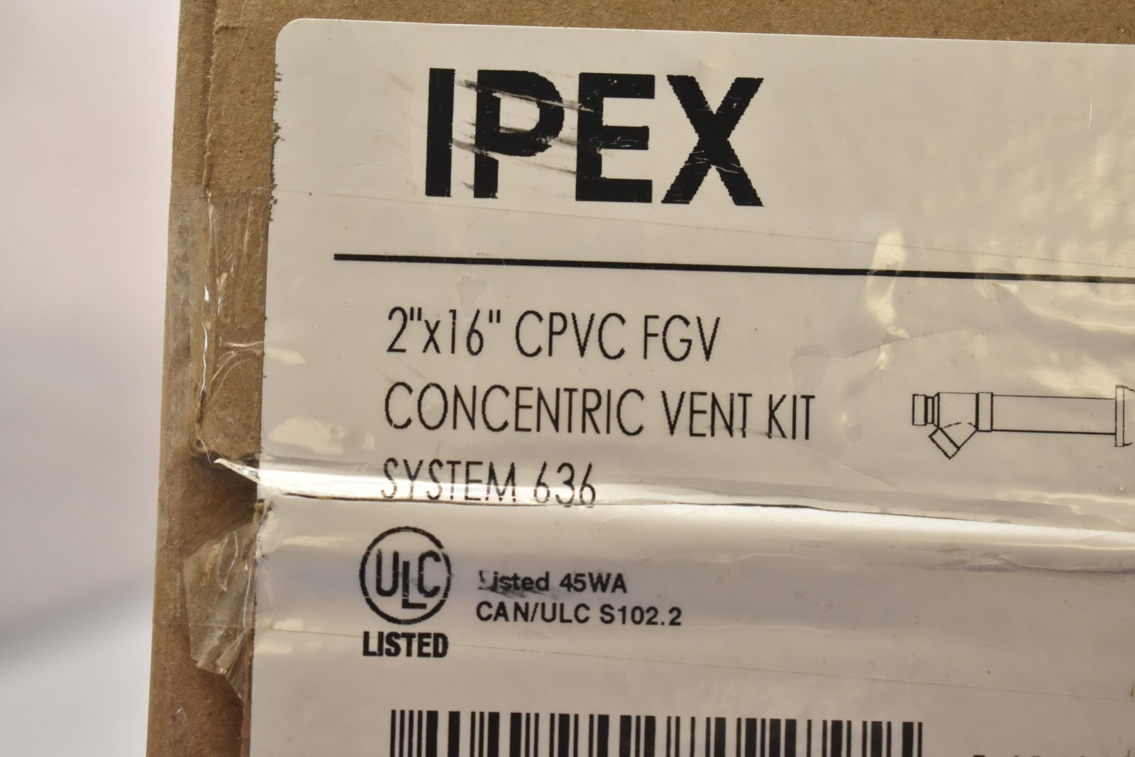 IPEX 197040 2×16 CPVC FGV Concentric Vent Kit System 636 Canada New Open Box
