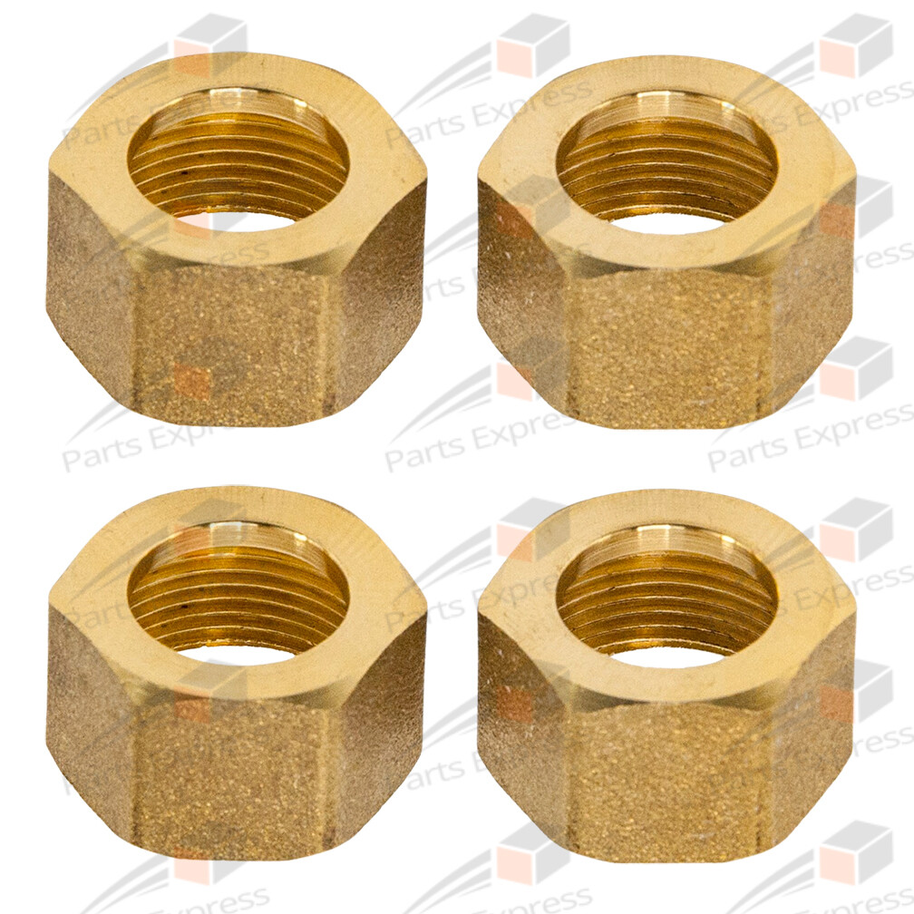 BRASS GAUGE GLASS NUT for 3/4″ NPT WATER GAUGE VALVE & 3/4″OD SIGHT GLASS (4-PK)