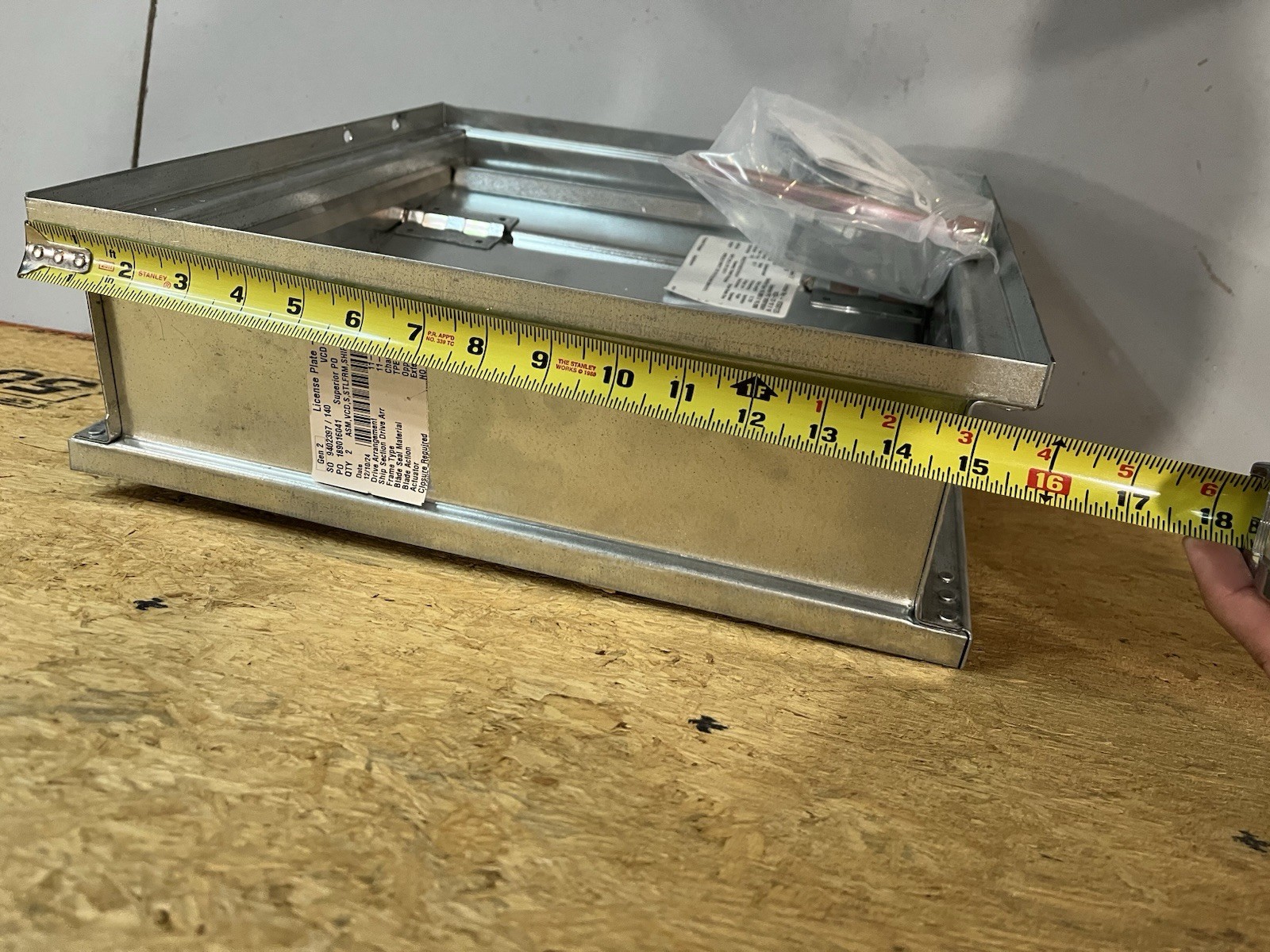 GreenHeck VCD-23 16×16 Low Leakage Control Damper Exhaust Vent Made In USA