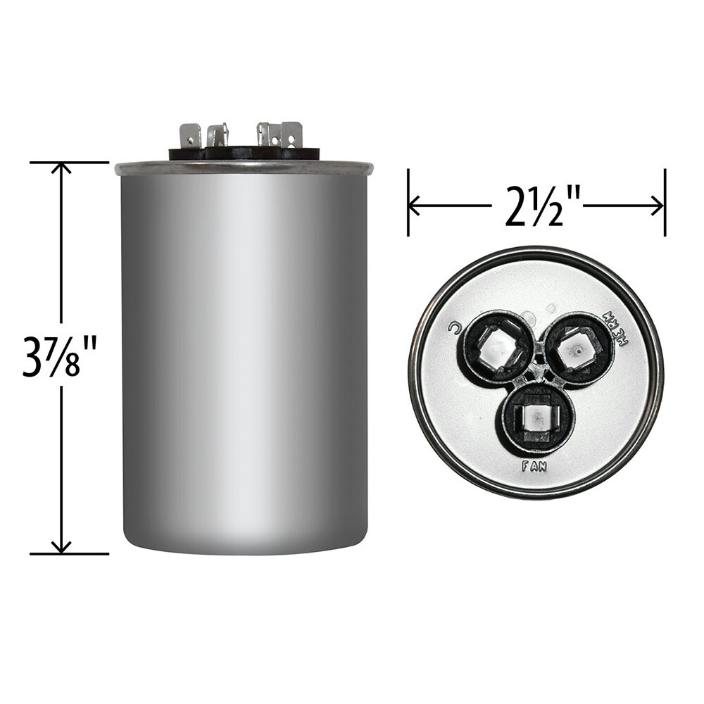 USA 45+7.5 uf/MFD 370-440 VAC volts Round Dual Run Capacitor 50/60 Hz – Lot-1