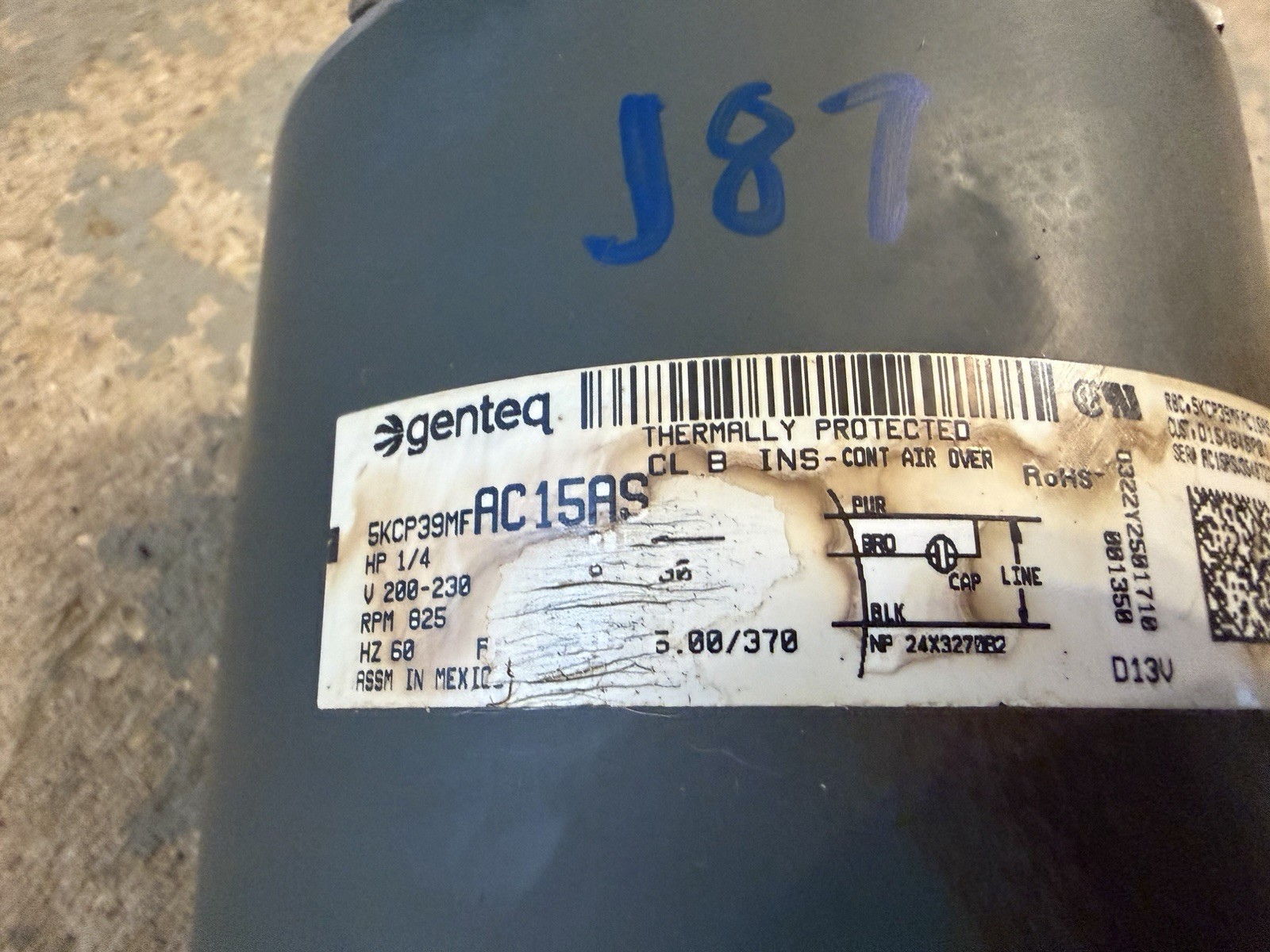 Trane D154846P01 OEM 5KCP39MFAC15AS fan Motor 1/4hp LOW USE. Same day Shipping