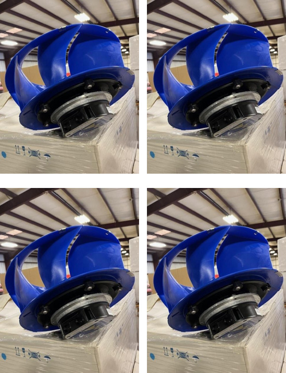 4 Units Ziehl-Abegg RH35V-6IK.BD.VR EC 110V or 240 VAC, Centrifugal Fan, Germany