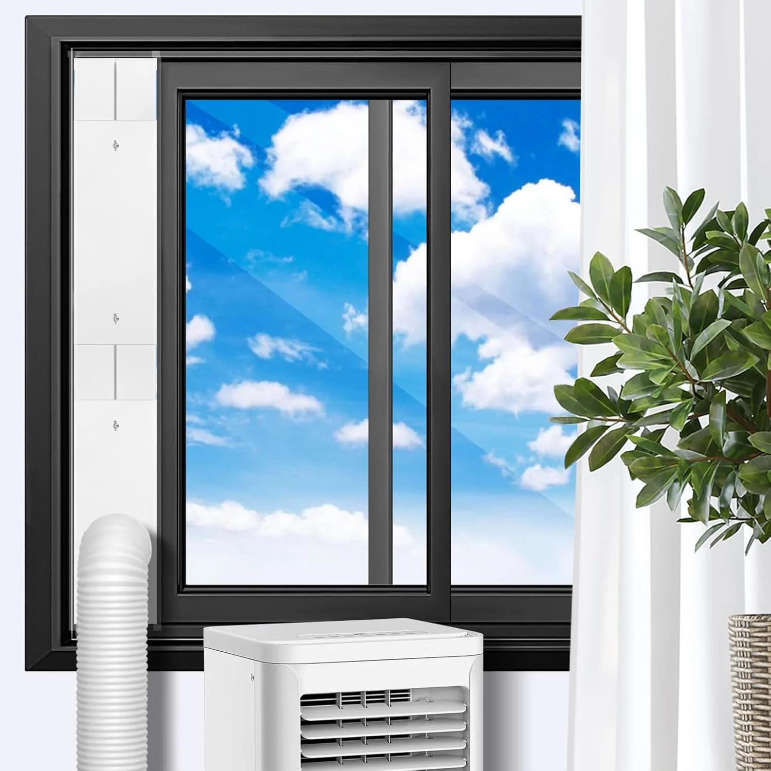 Upgrade Portable ac Window Vent Kit,ac Window Seal Kit,Portable Air Conditioner