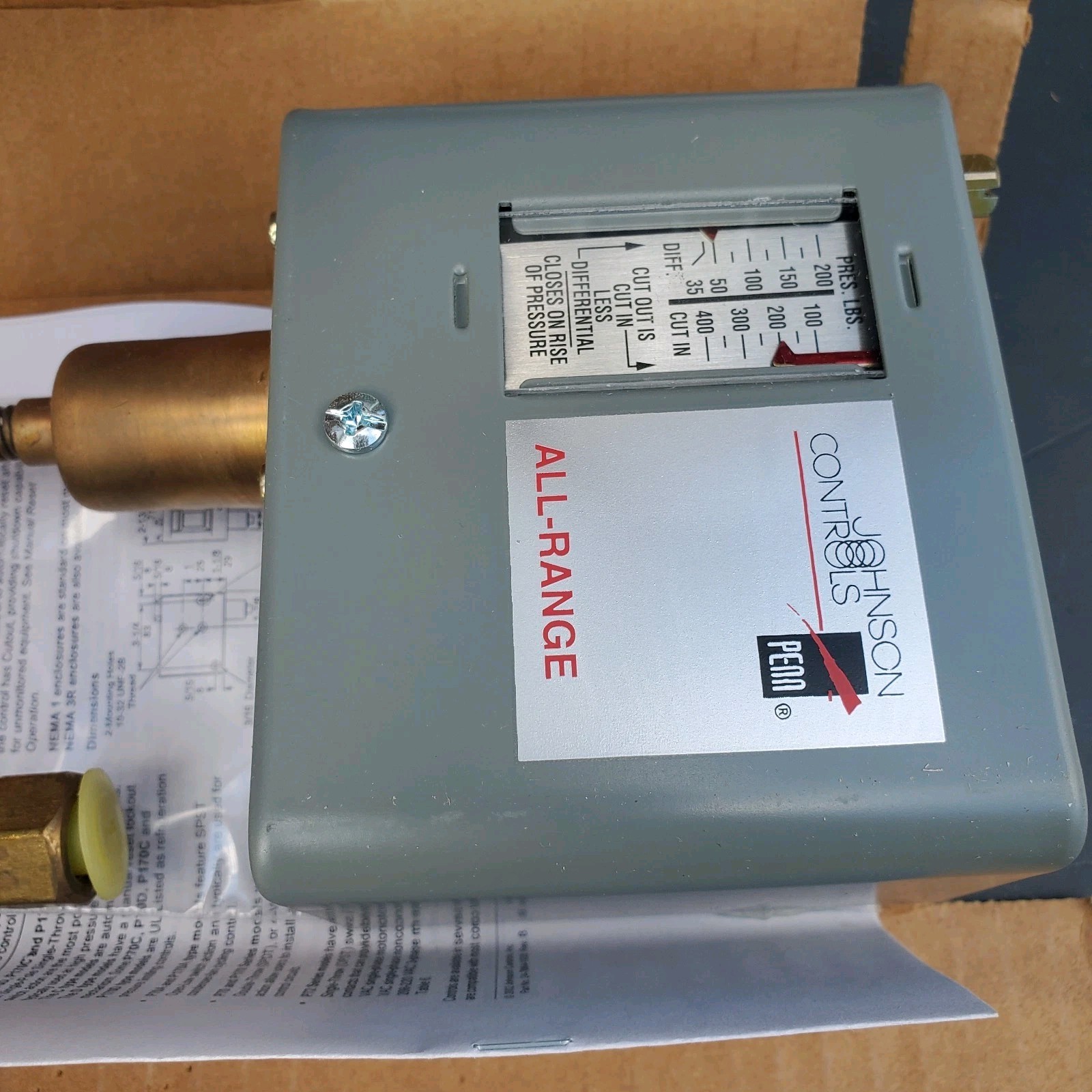 Johnson Controlls PENN P70AA-118C High Pressure Fan Cycling Control