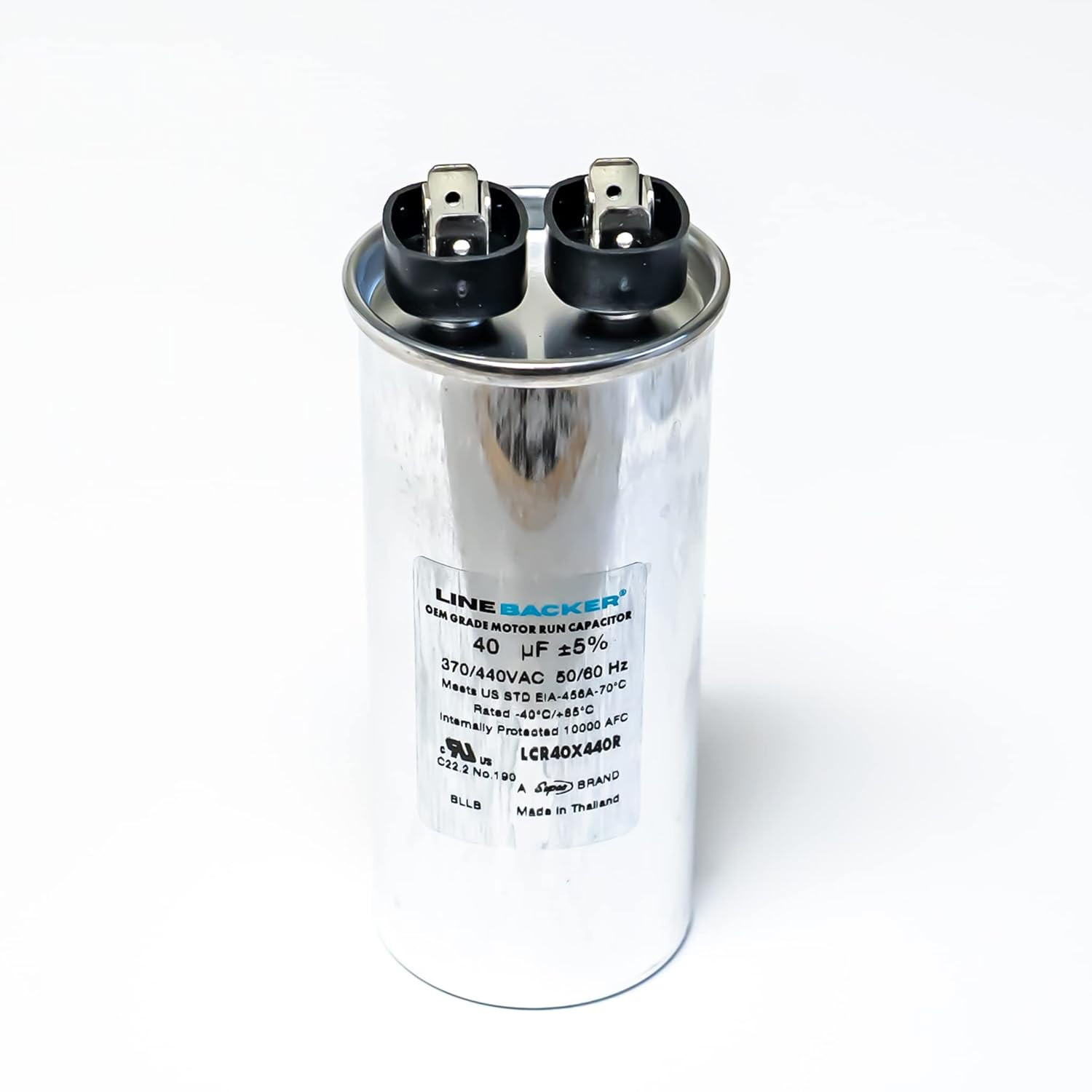 Capacitor round Run 40 Uf 370/440 Volts for HVAC Motors Compressors LCR40X440R