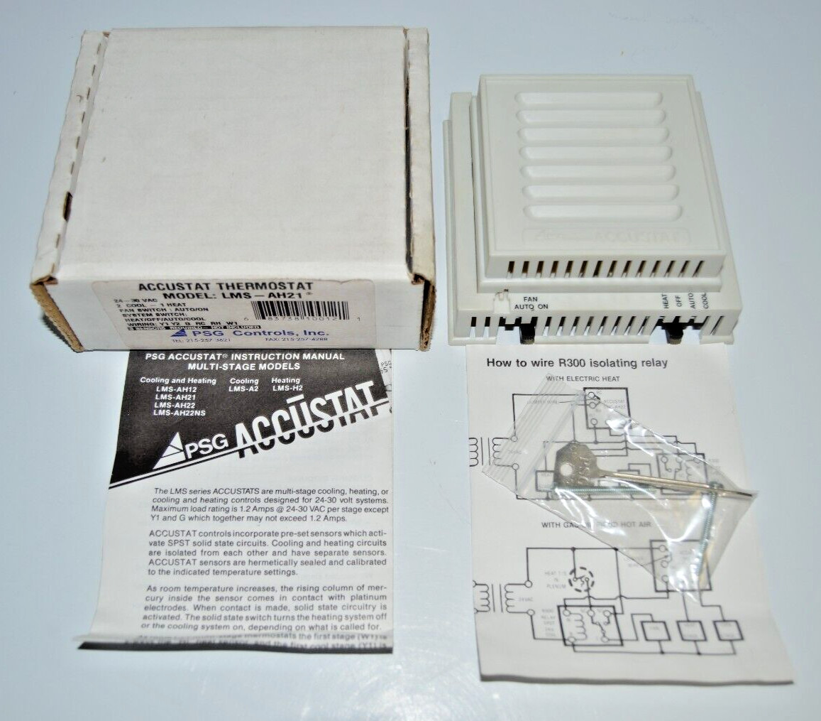 Accustat® Thermostat LMS-AH21 24-30V 2 Cool 1-Heat Fan Auto/On Heat/Off/Auto/Coo