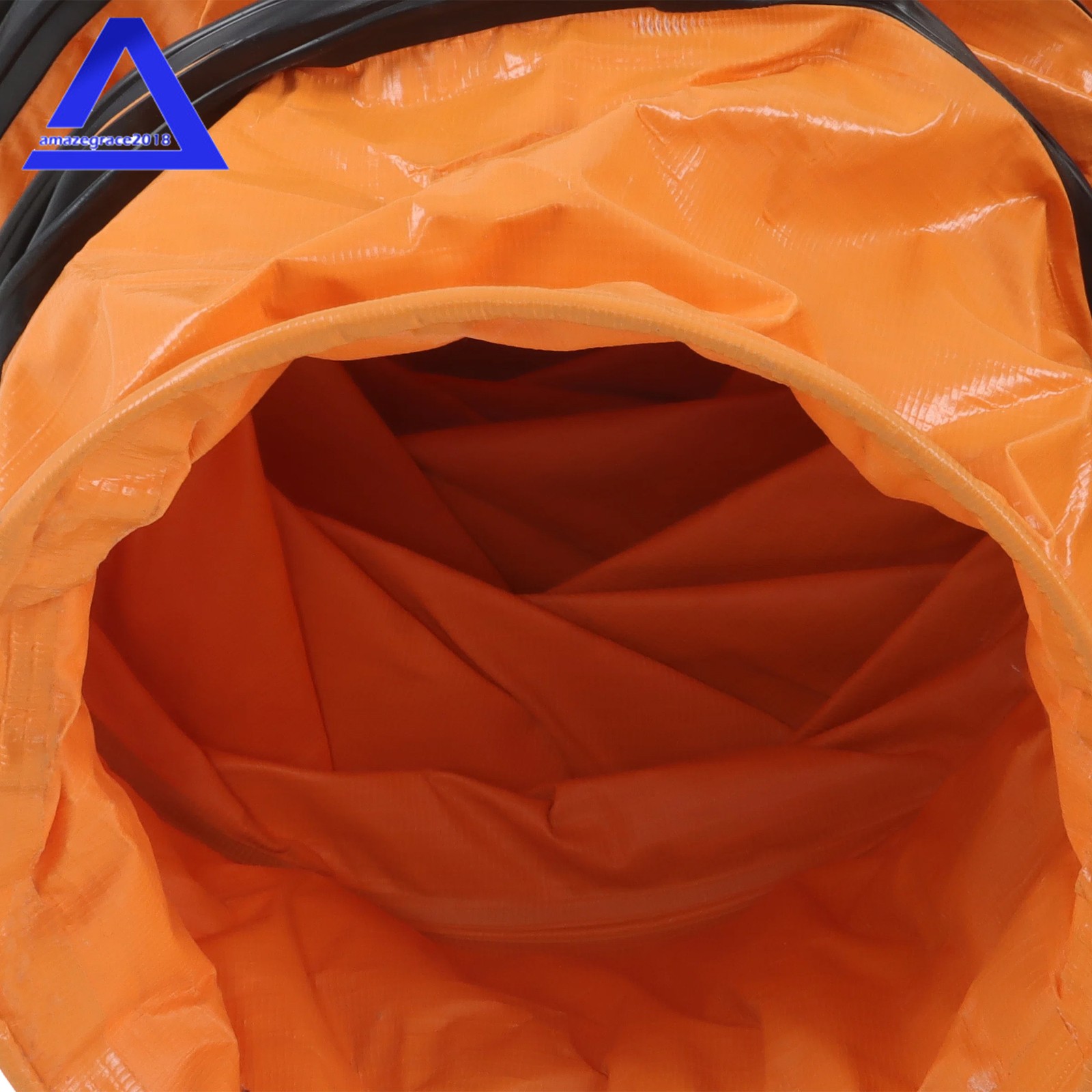 PVC Flexible Duct Hose for Utility Blower with S Hook & Steel Support 8″ × 25FT