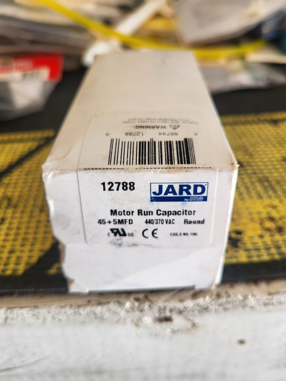 MOTOR RUN CAPACITOR 12788 JARD by MARS 45/5 MFD 440V, ROUND