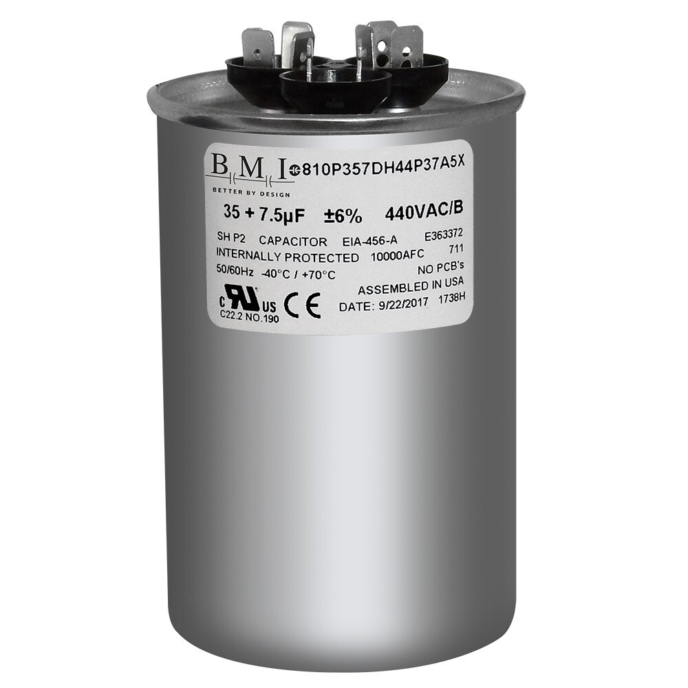 14284 – Mars OEM Replacement Run Capacitor 440/370 VAC 35/7.5 MFD Round