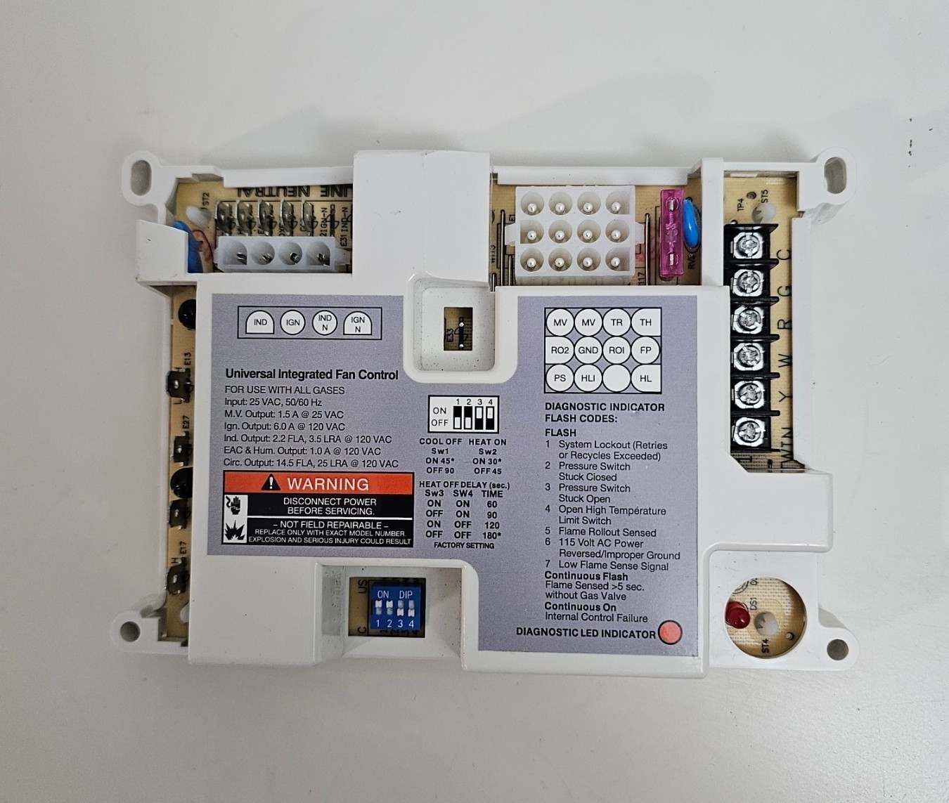 50A55-843 Ignition Control Module Universal Furnace Control Board Lennox White-R
