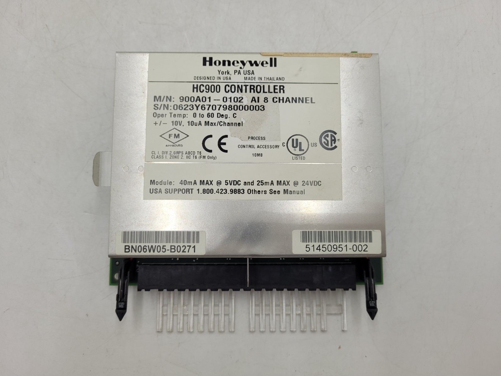 HONEYWELL 900A01-0102 AI 8 CHANNEL HC900 CONTROLLER