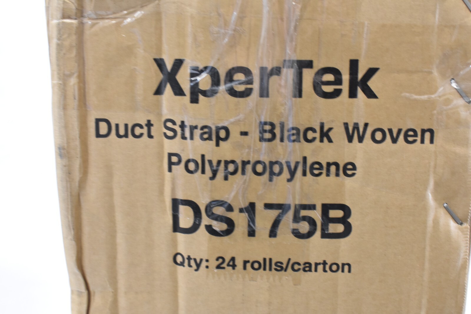 XperTek Duct Strap Black Woven Polypropylene 1.75″ x 300 ft DS175B Strap Mesh