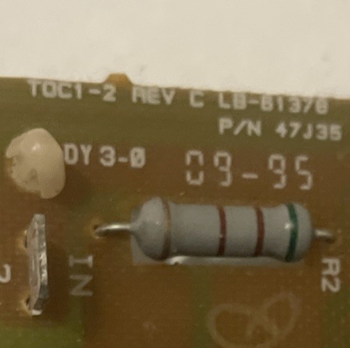 Lennox 47J35 / TOC1-2 / LB-61378 Compressor Timed Off Control Circuit Board Used
