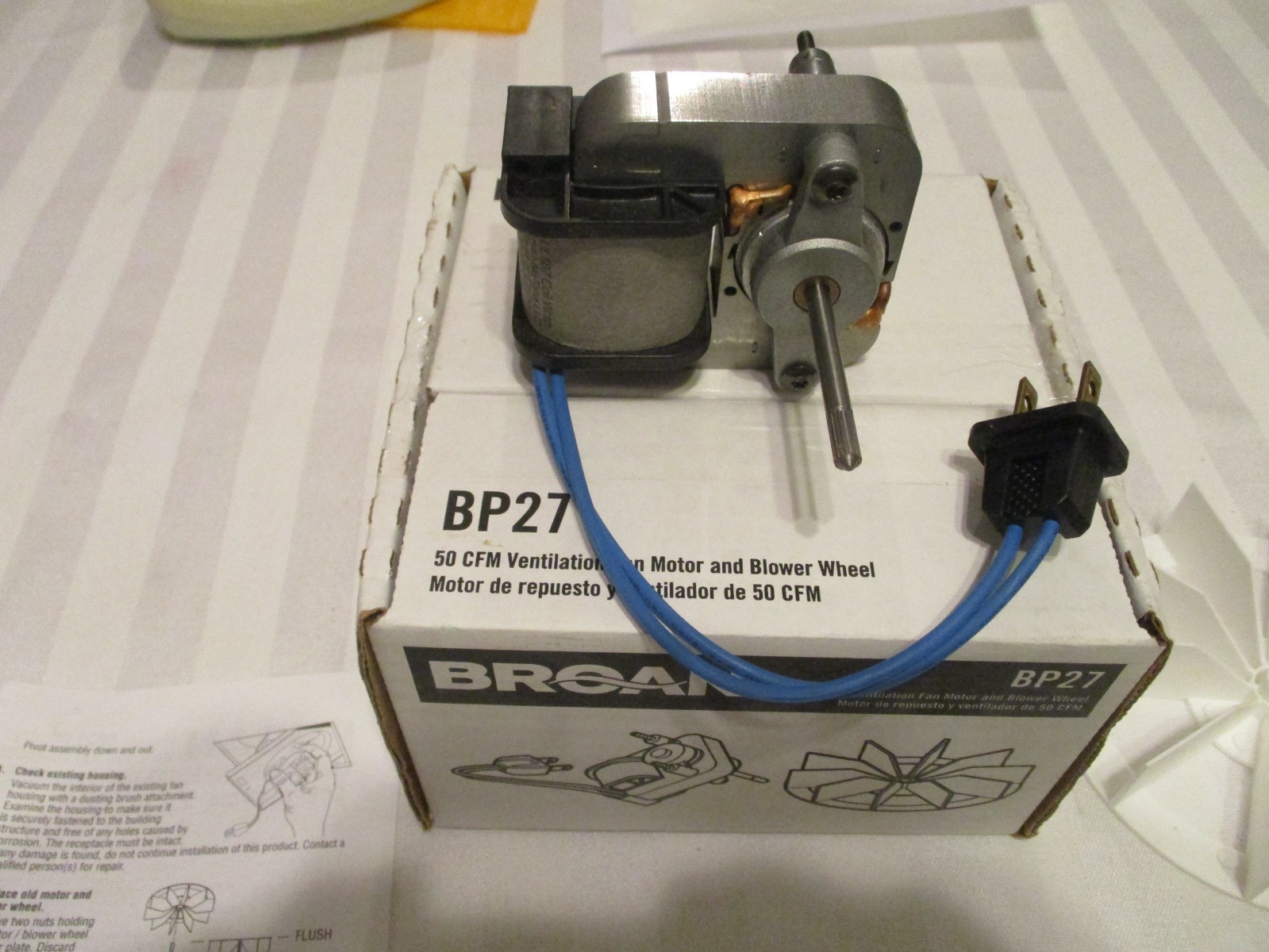 BP27 Broan Nautilus Vent Bath Fan Motor