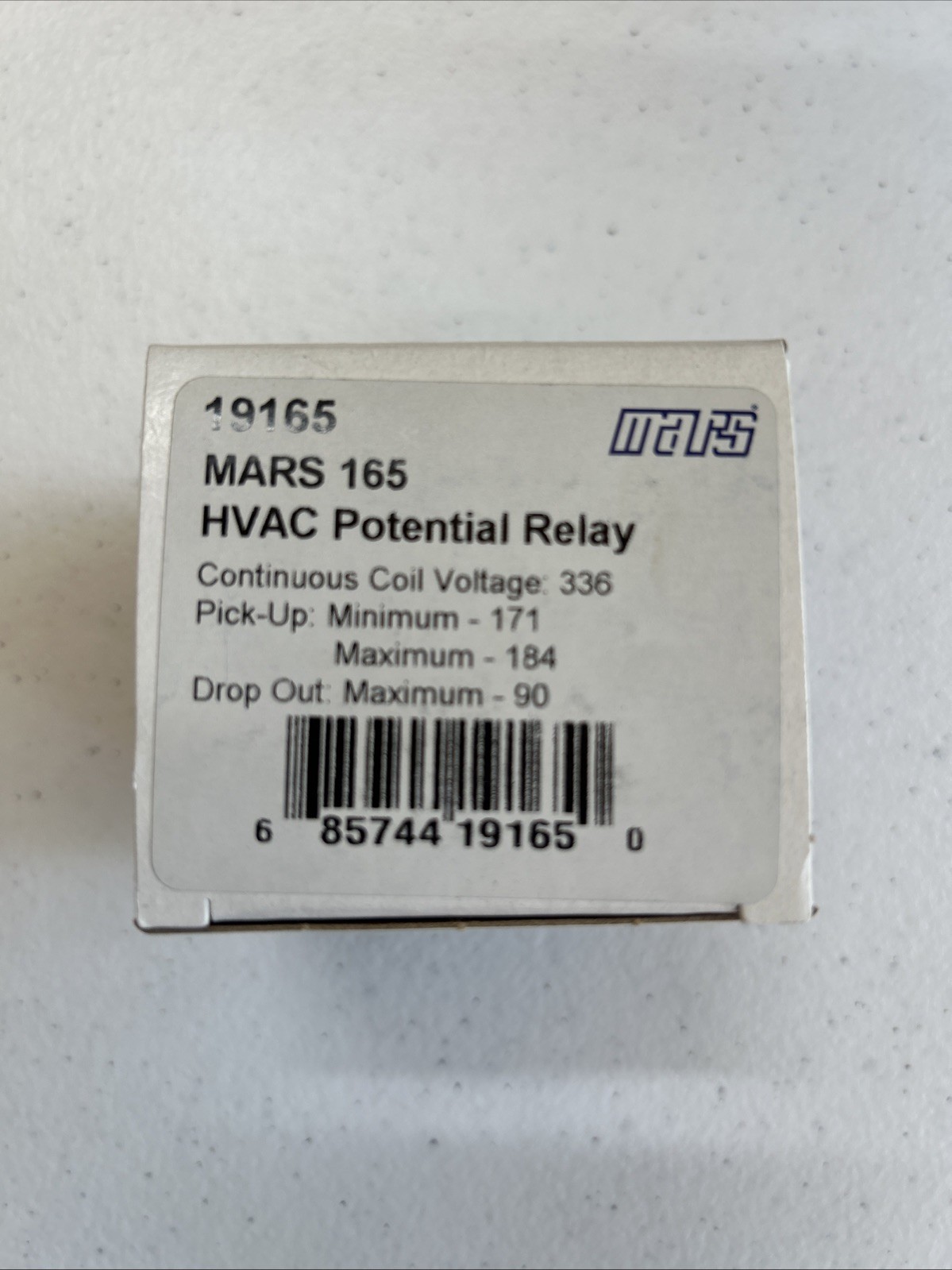 Mars 165 HVAC Potential Relay 19165