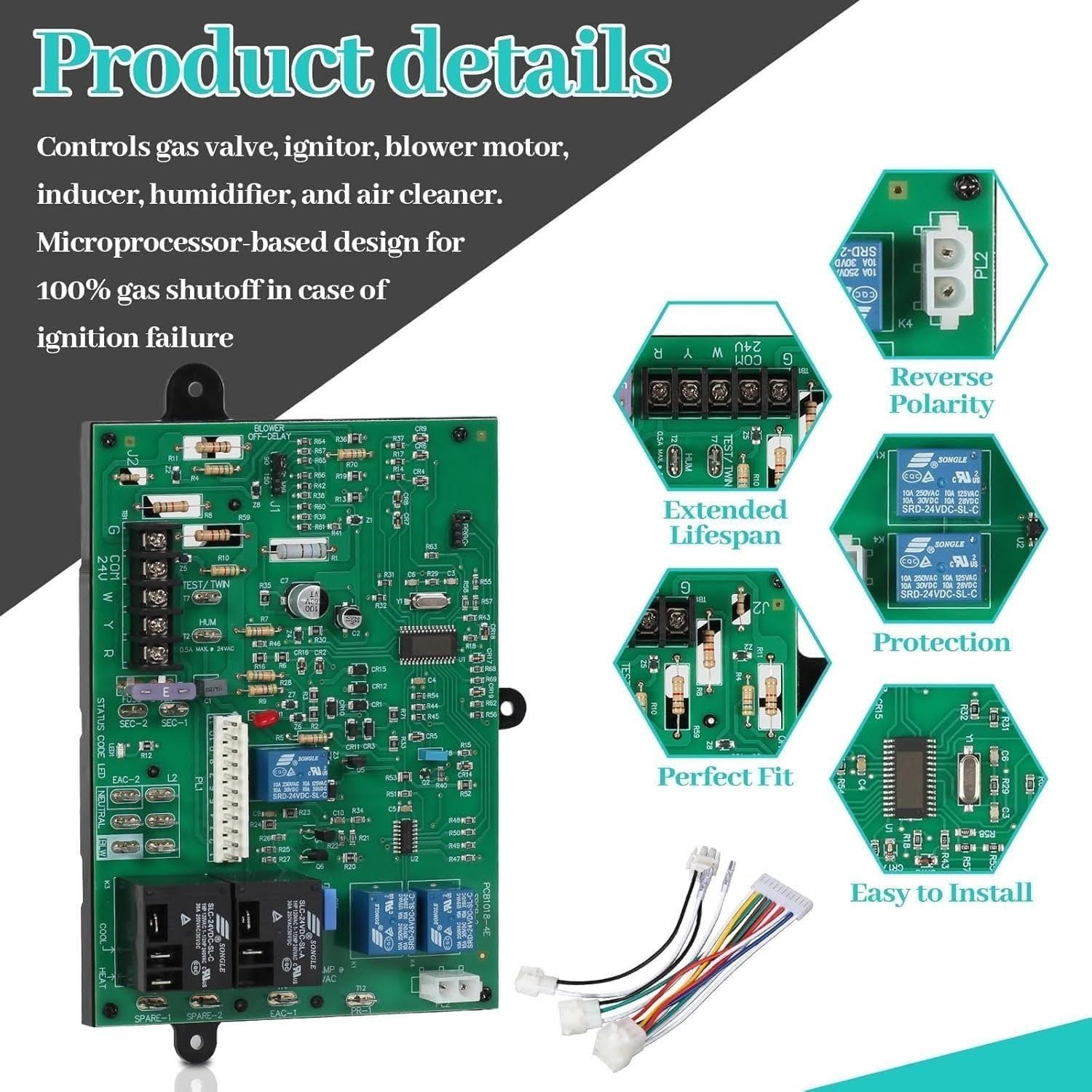 282A Furnace Control Board Module Compatible with Carrier HK42FZ013 Etc
