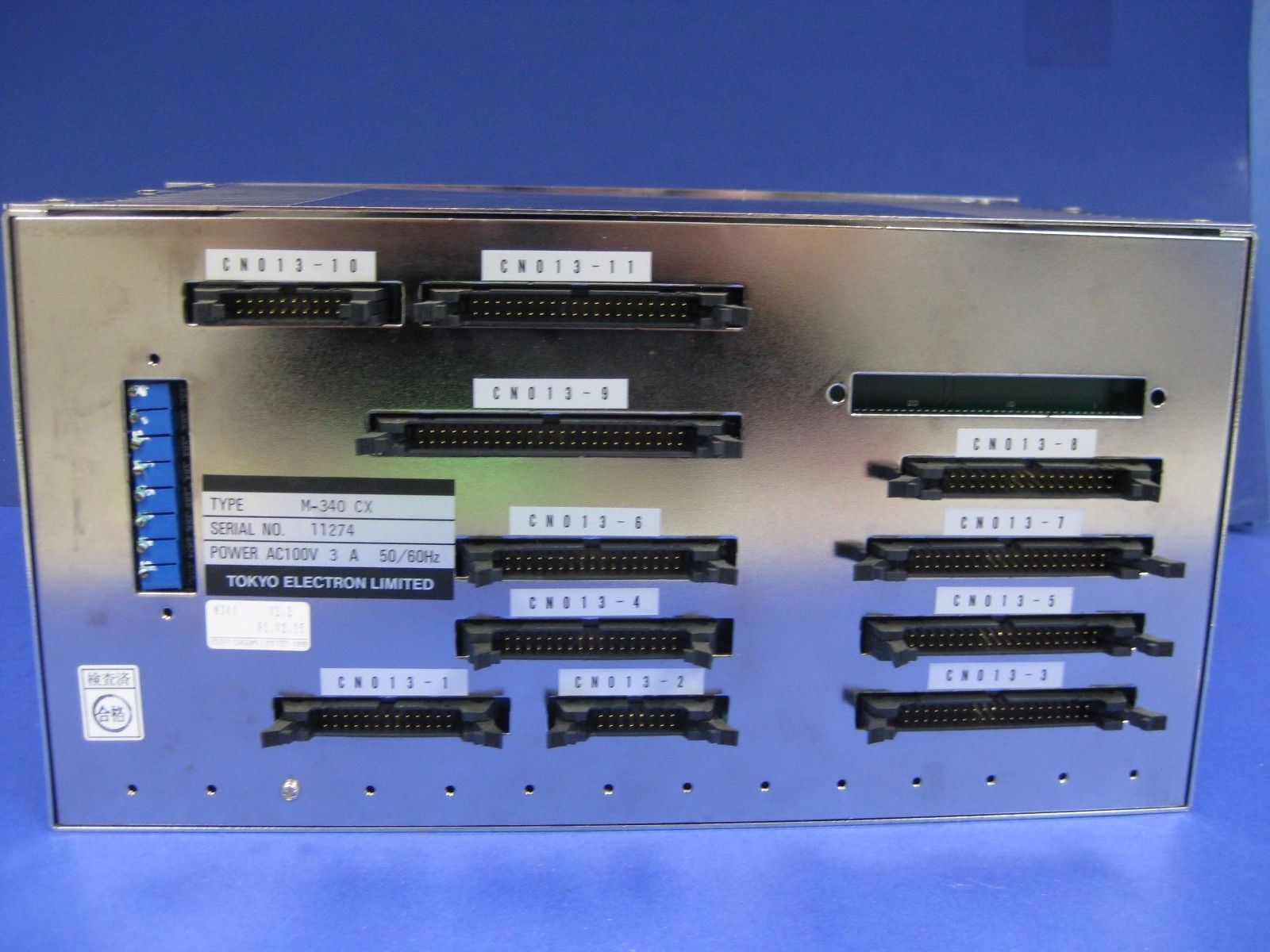 TEL Tokyo Electron Limited, Model M-340 CX, Gas System Ctrl Unit, Used