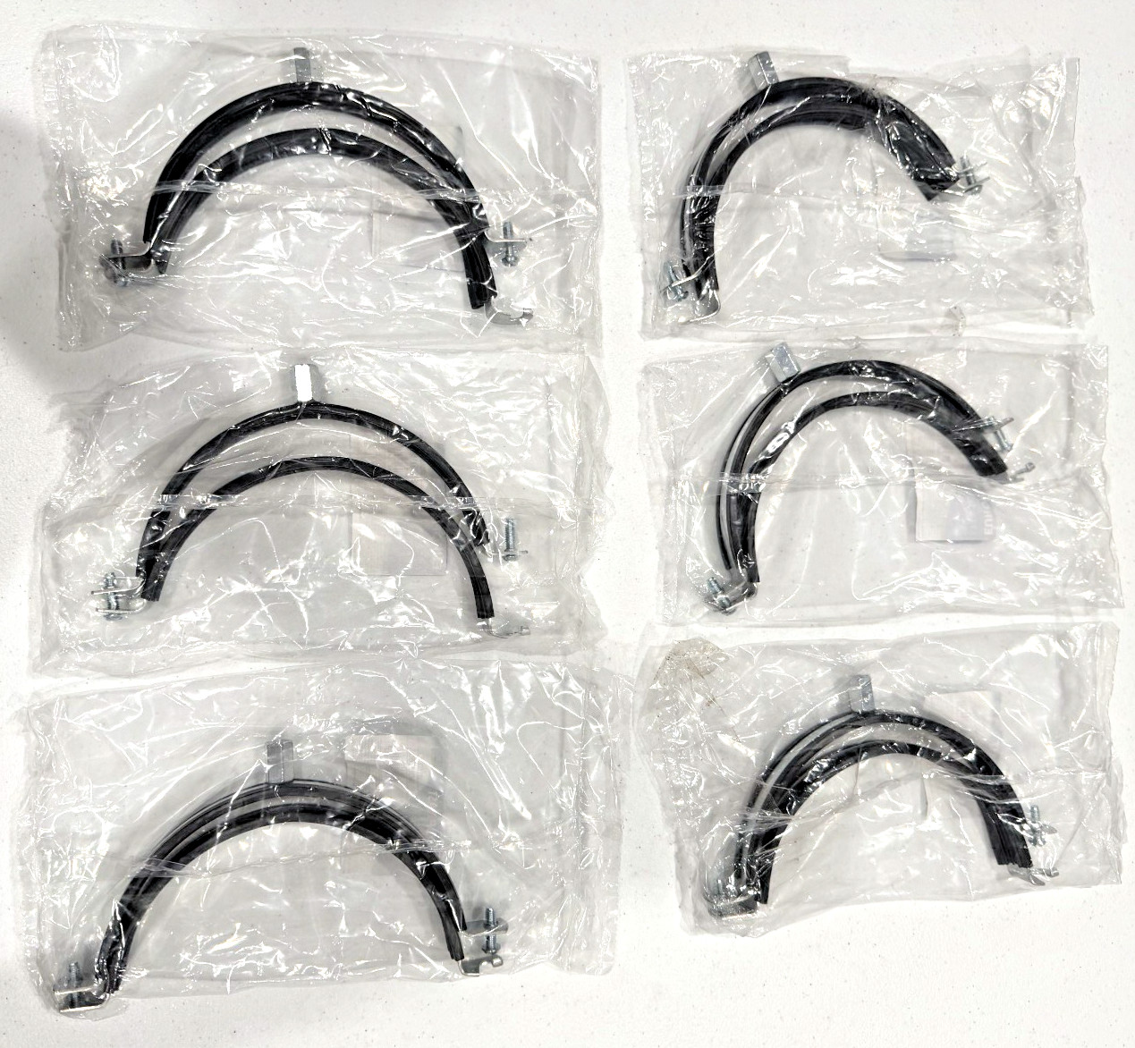 HVAC OV 6 Inch Duct Clamp Galvanized Steel Pipe Hanger w/ Rubber Sleeve