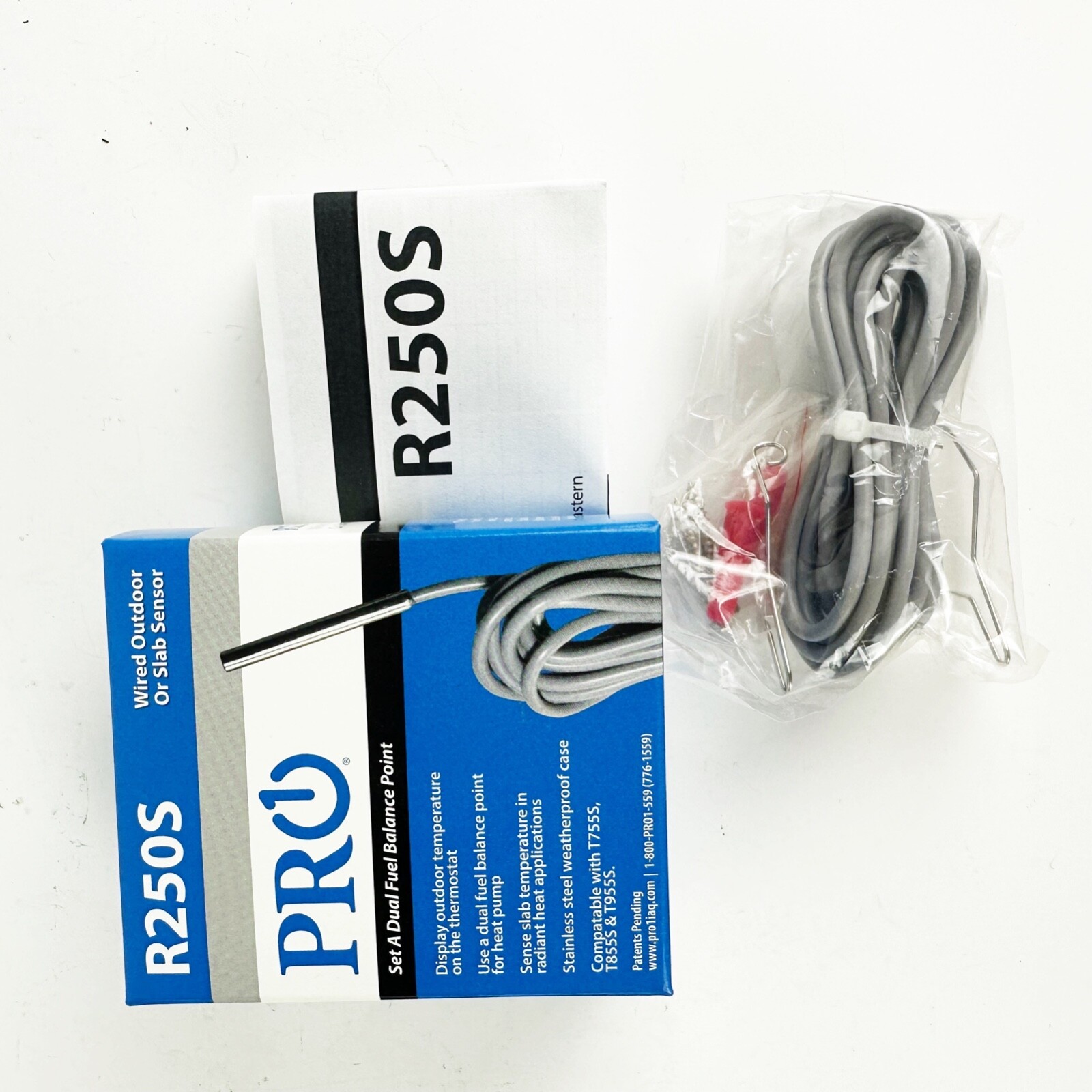 Pro1 IAQ R250S Wired Outdoor or Slab Sensor for T755S, T855S and T955S