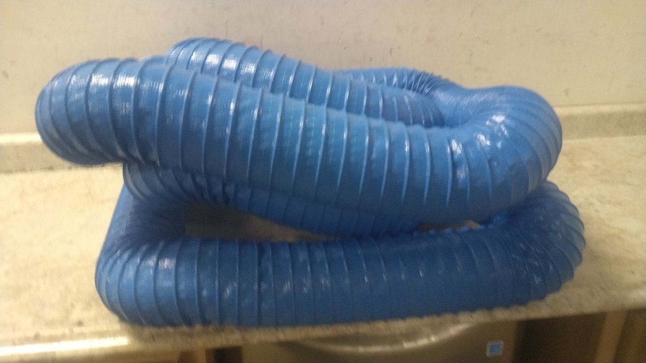 Flexaust Co. Inc. 2480400401A 4 In Inside Dia 25 Ft L Blue Industrial Duct Hose