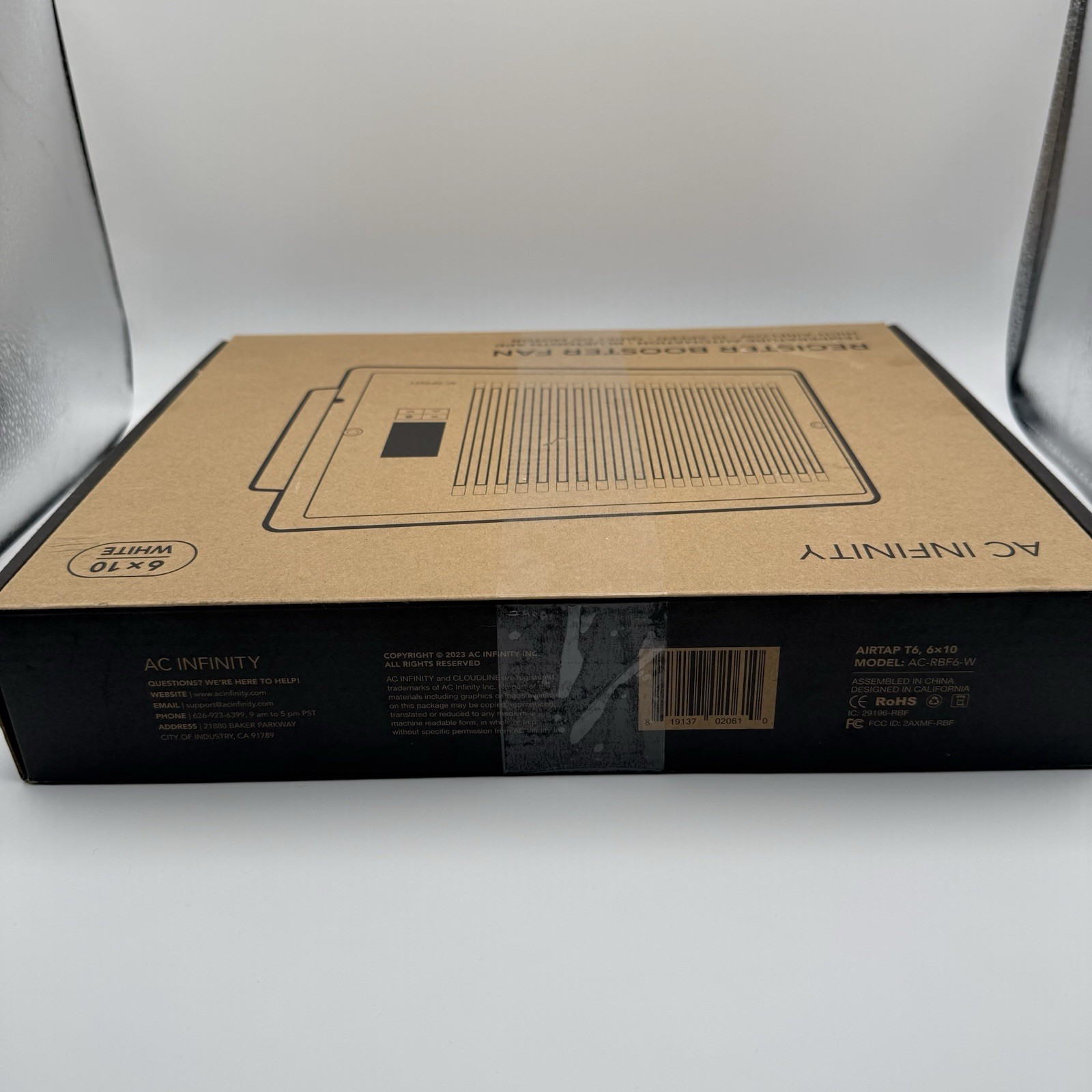 AIRTAP INFINITY Register Booster Fan White 6”x10” Improves Heating/Cooling