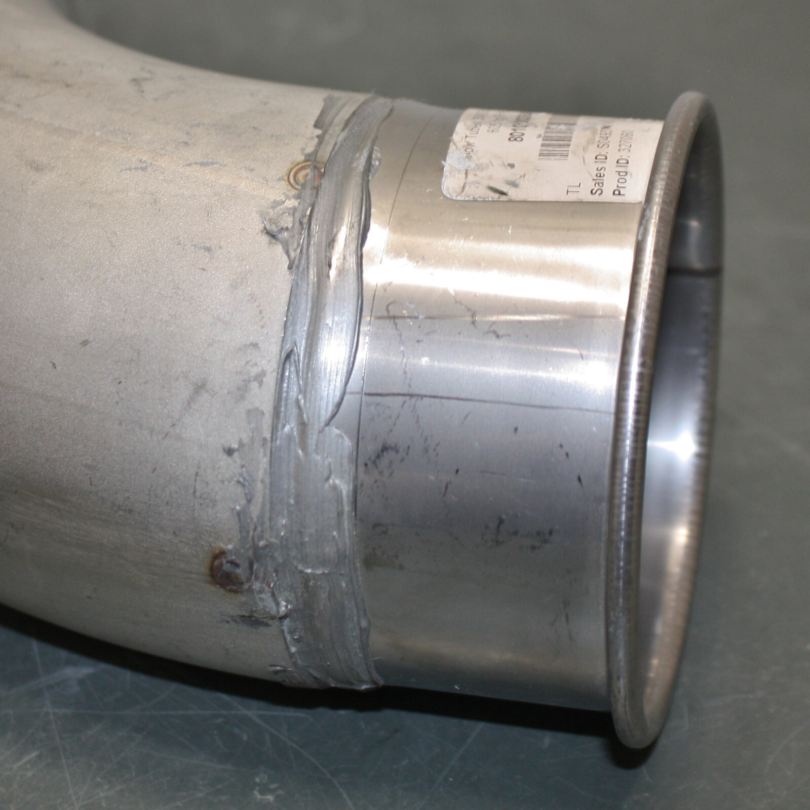 Nordfab 60° Elbow 8010003648, 4″ Duct, Stainless Steel, 14 ga QF Quick Fitting