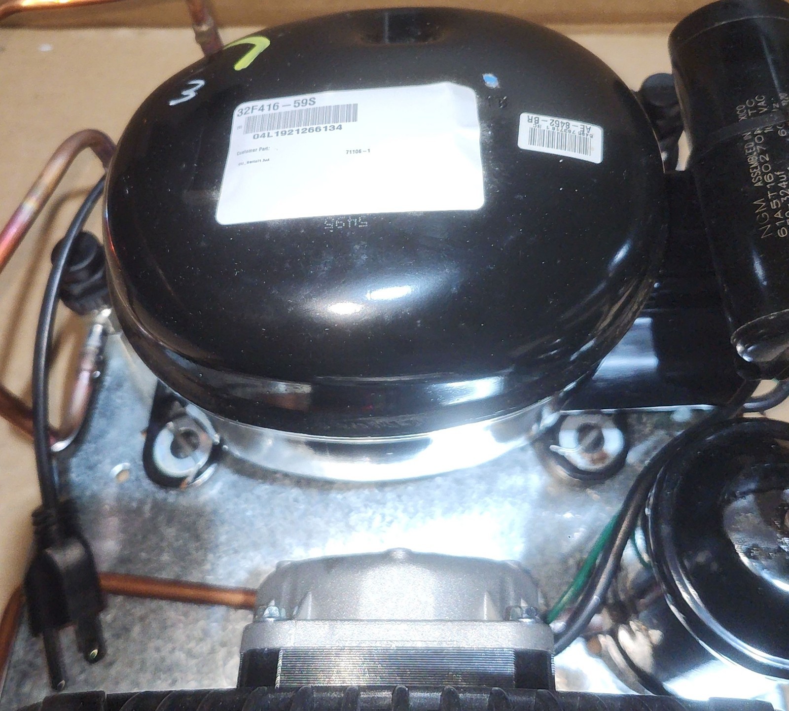 NEW Tecumseh 32F416-59S 1/4 HP Low Temp Condensing Unit R-404A 115V 1-PH