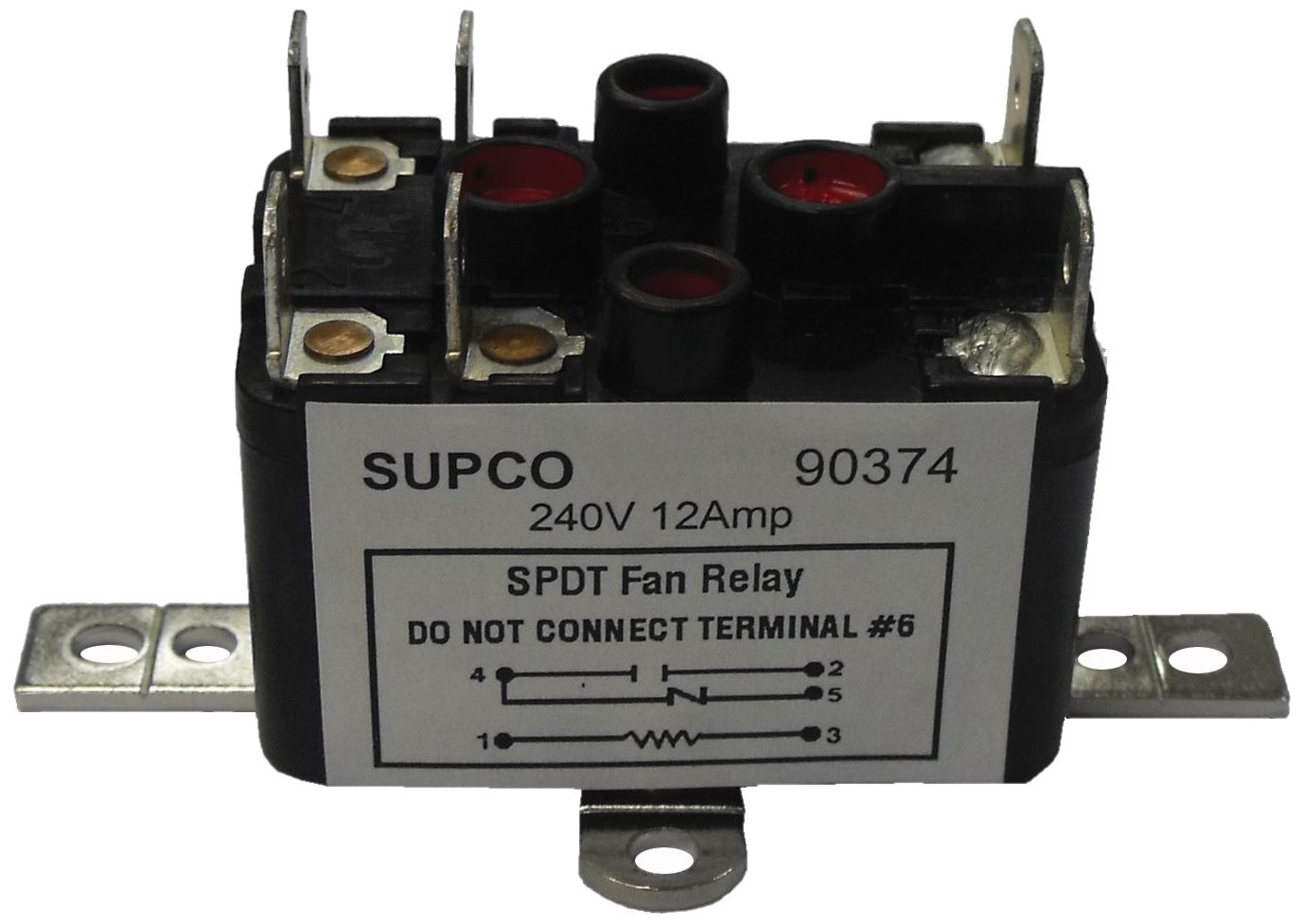 90380 General Purpose Fan Relay, 13 a Load Current, 24 V Coil Voltage, No